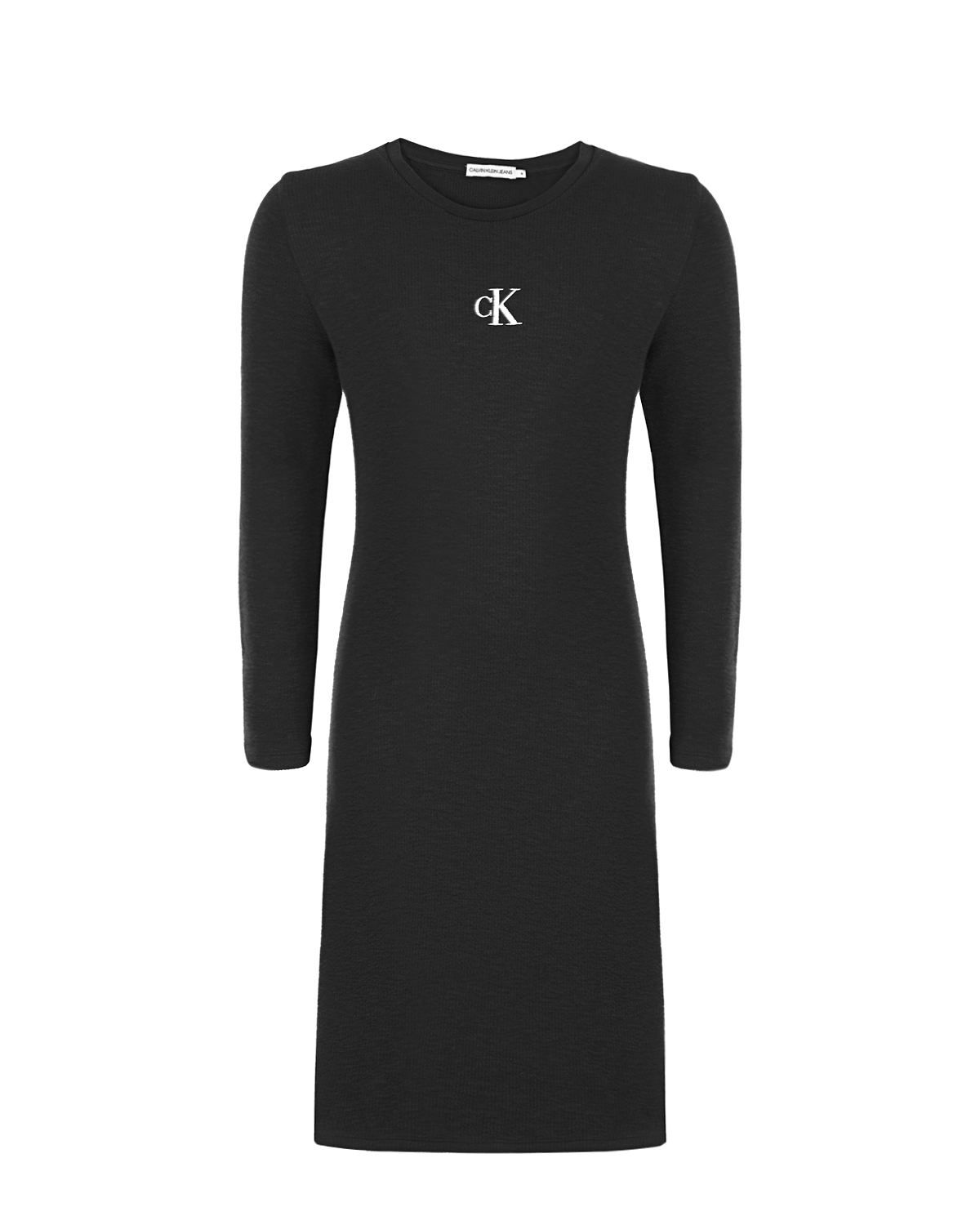 Черное платье с длинными рукавами Calvin Klein детское, размер 140, цвет черный - фото 1