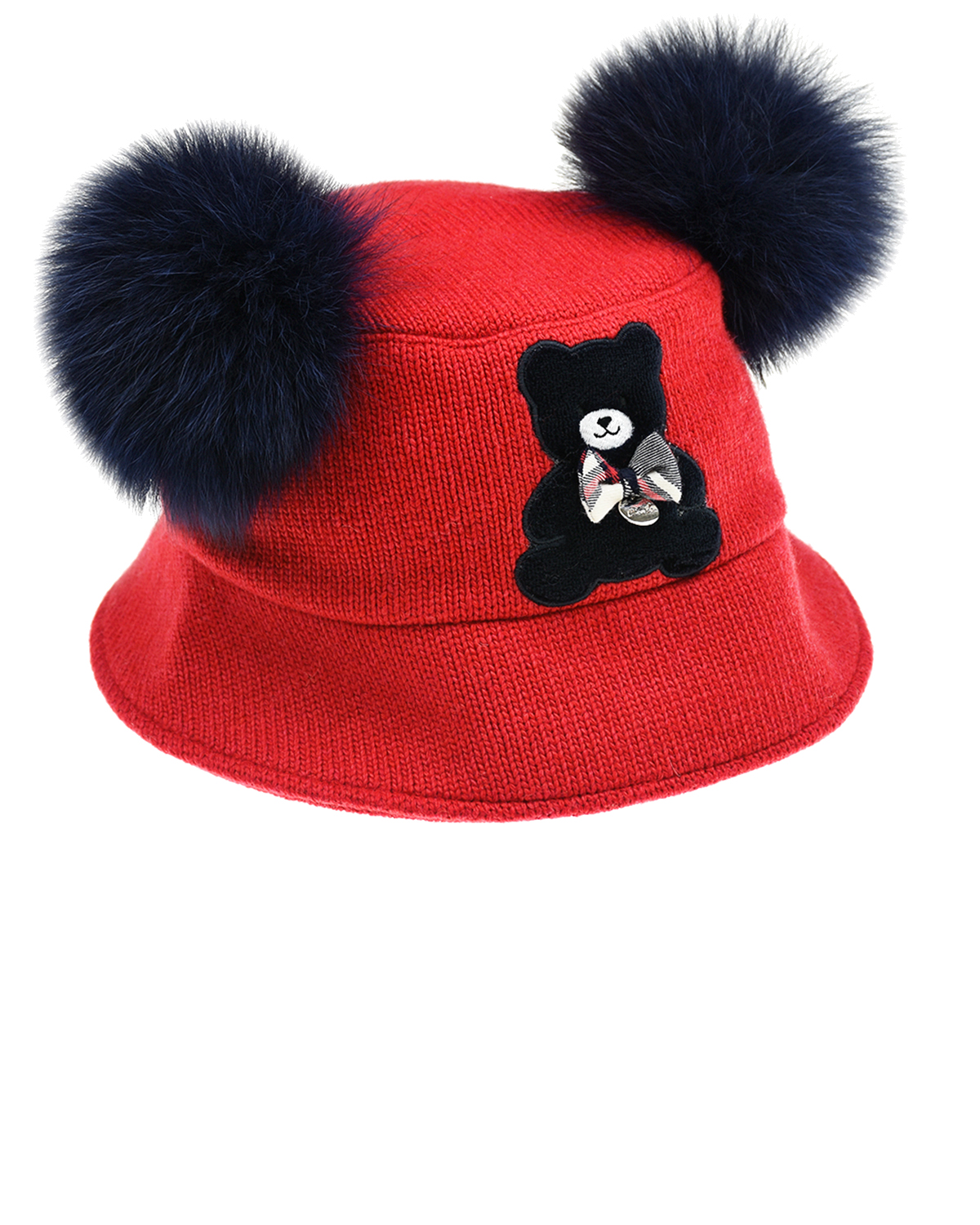 Красная панама с аппликацией "медвежонок" Chobi детская, размер 53, цвет красный