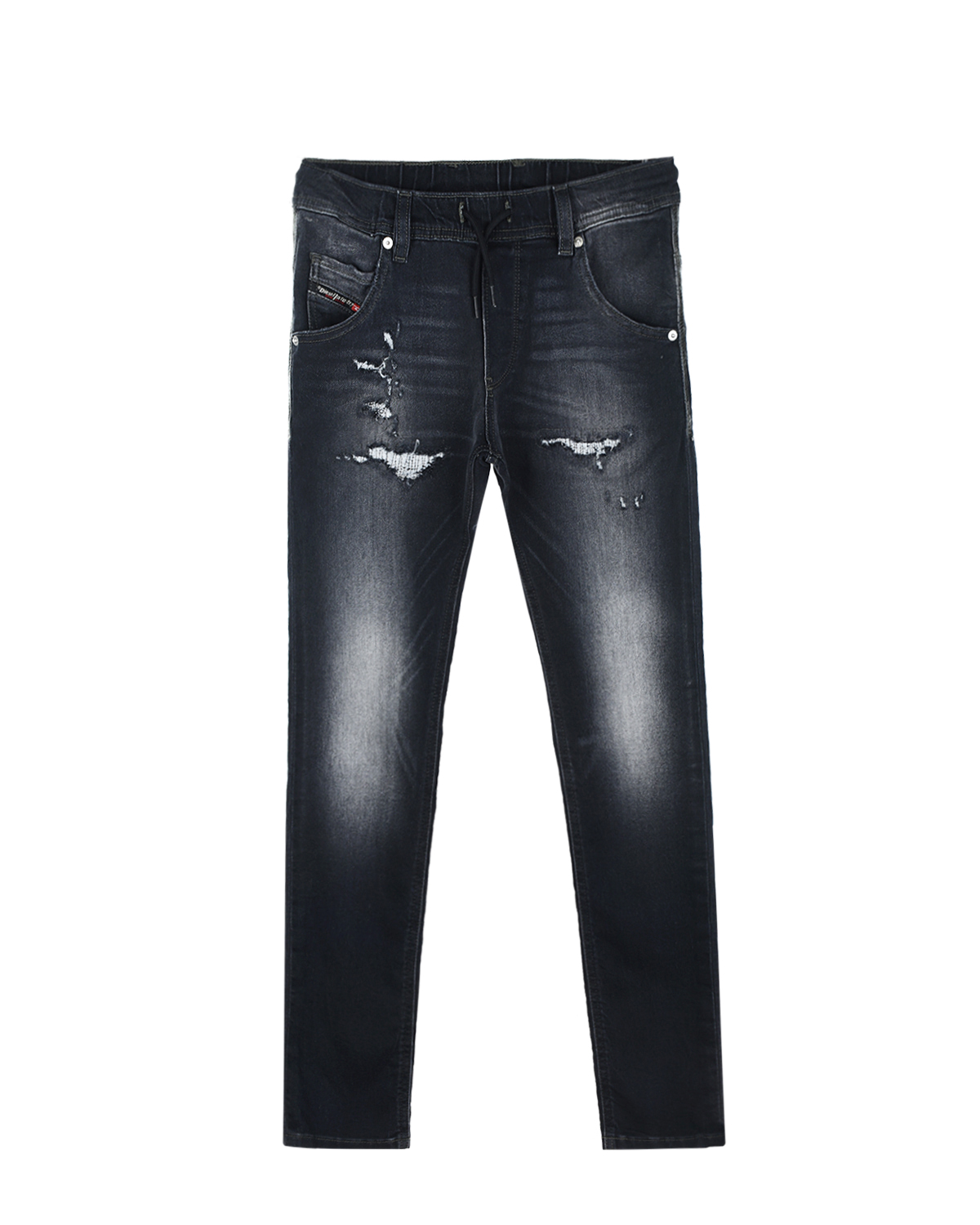 Черные джинсы с разрезами Diesel детские, размер 164, цвет черный