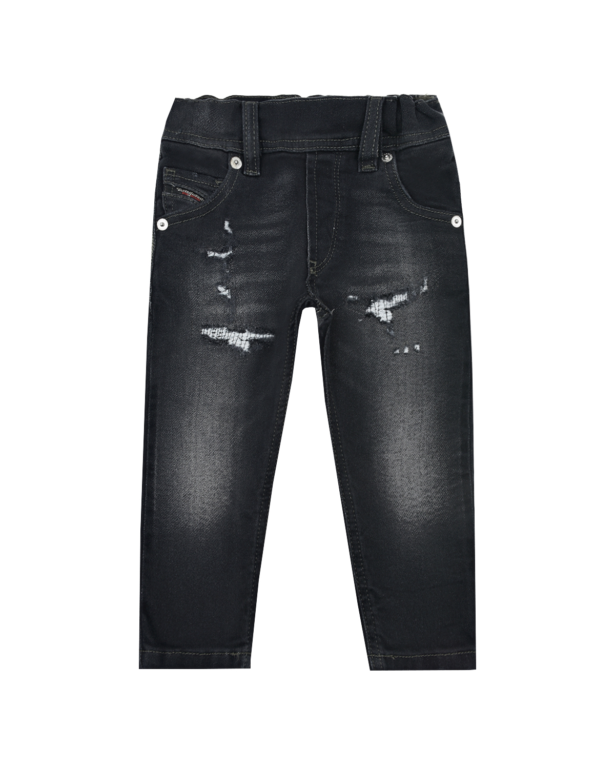 Черные джинсы с разрезами Diesel детские, размер 98, цвет черный - фото 1