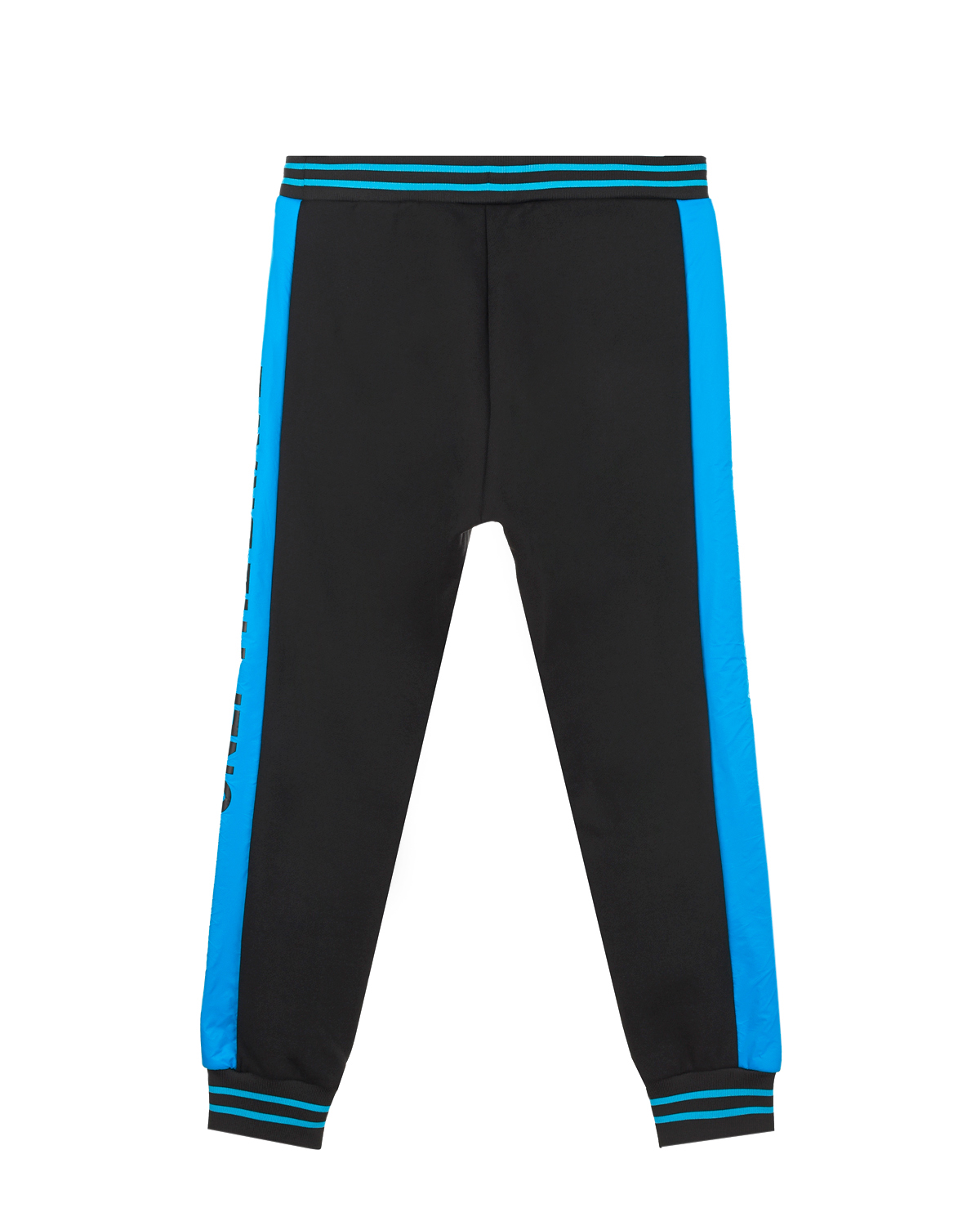 Черные спортивные брюки с синими лампасами Diesel детские, размер 164, цвет черный - фото 2