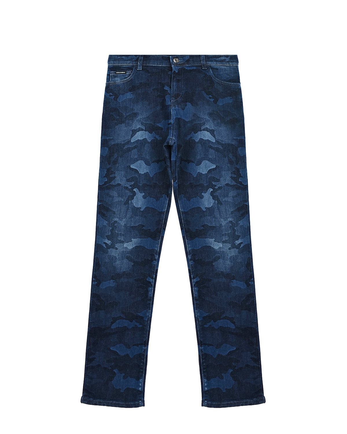 Синие джинсы прямого кроя Dolce&Gabbana детские, размер 140, цвет синий