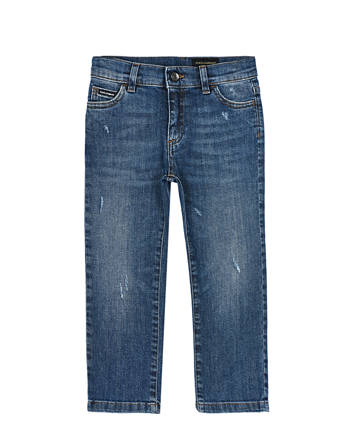 Синие джинсы regular fit Dolce&Gabbana детские, размер 104, цвет синий
