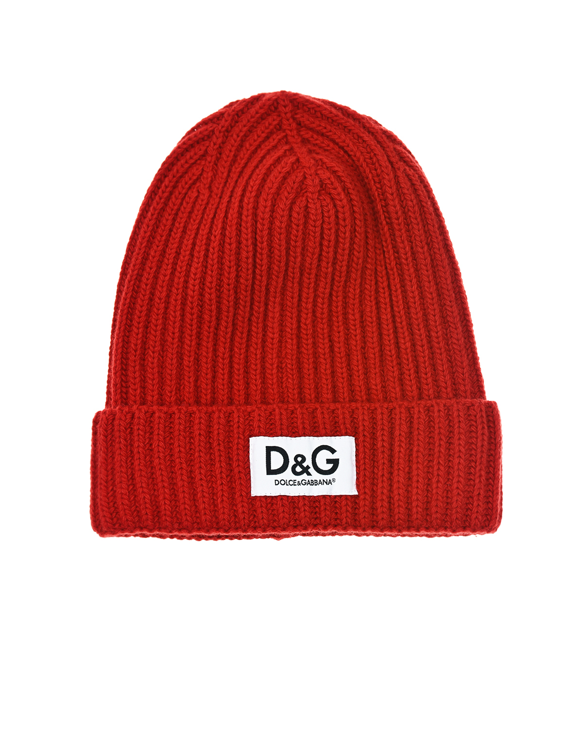 Красная шапка с отворотом Dolce&Gabbana детская, размер S, цвет красный