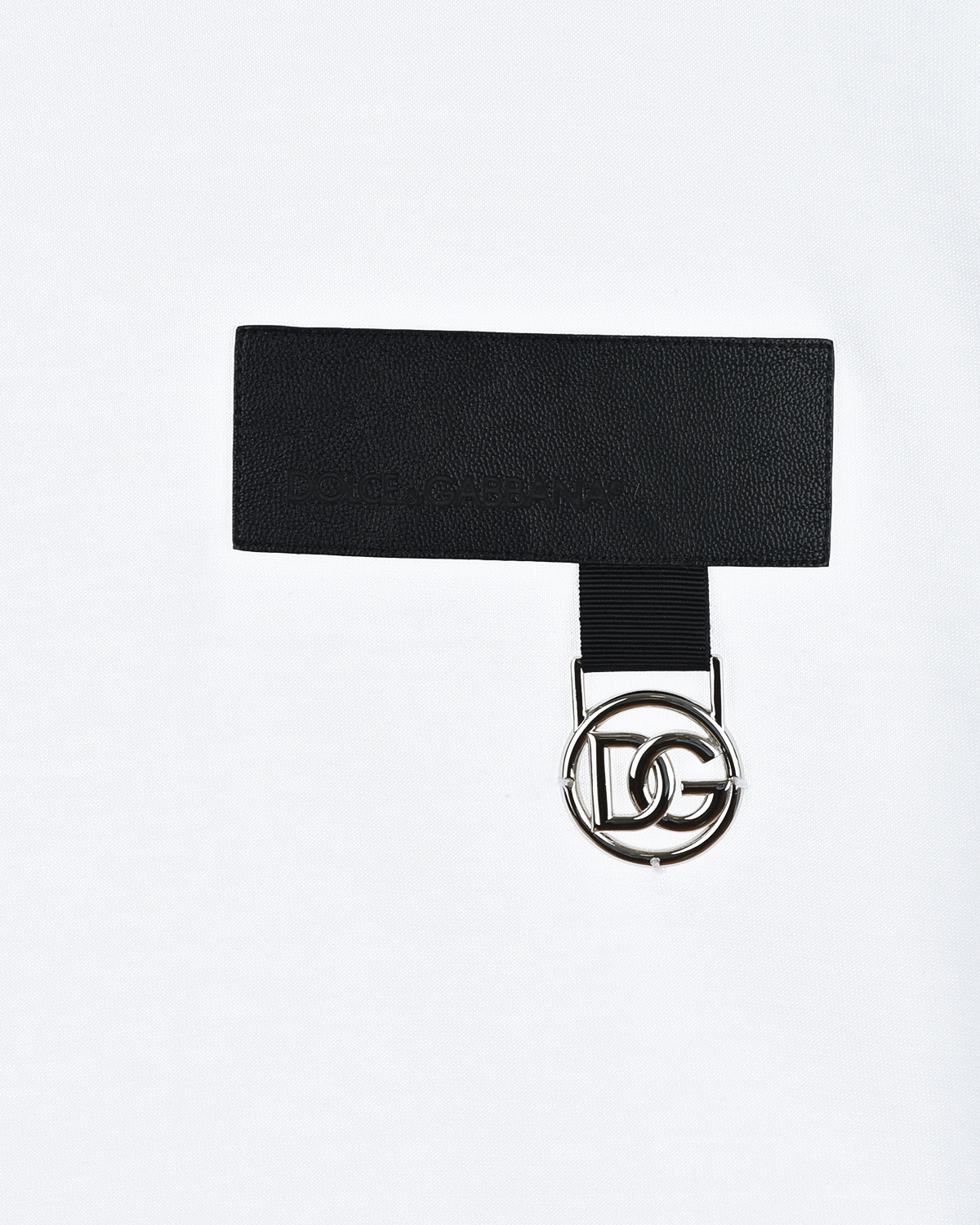 Белая футболка с черным патчем Dolce&Gabbana детская, размер 140, цвет белый - фото 3