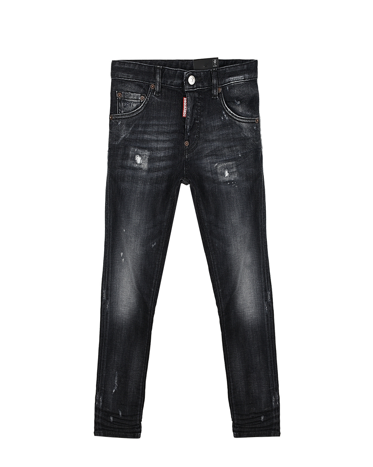 Черные выбеленные джинсы Dsquared2 детские, размер 164, цвет черный