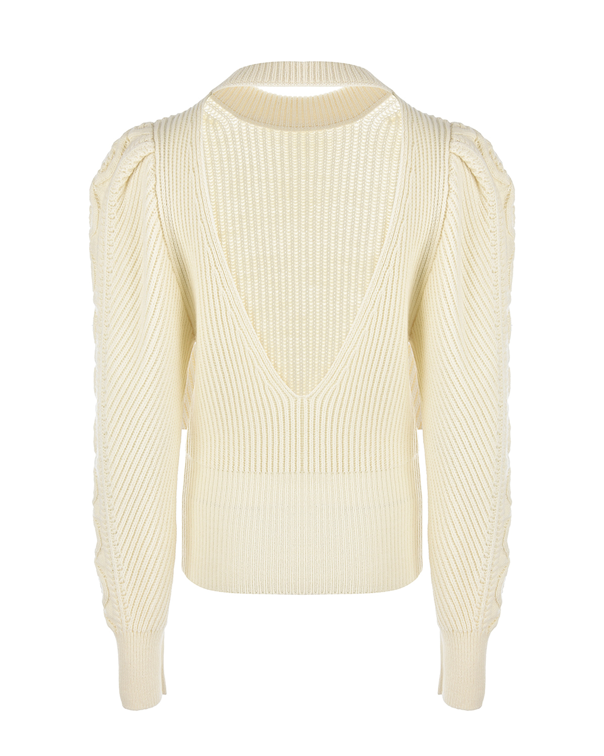 Джемпер молочного цвета с объемными рукавами Forte dei Marmi Couture, размер 40 - фото 5