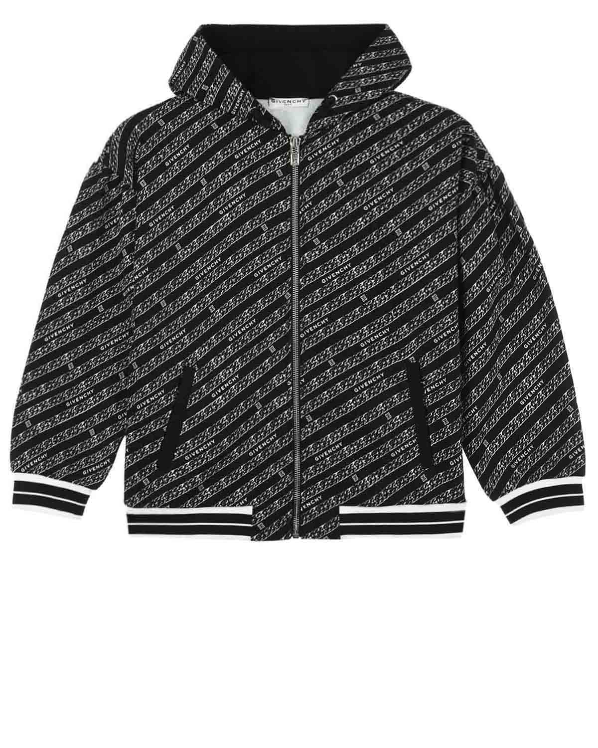 Спортивная куртка с принтом "цепи" Givenchy детская, размер 116, цвет мультиколор