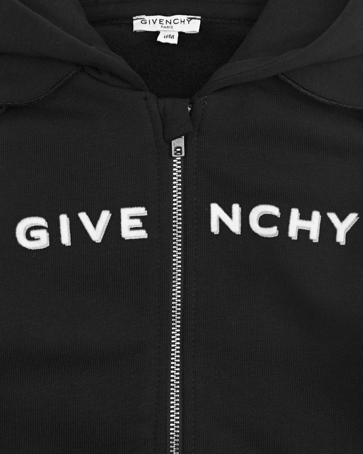 Черная спортивная куртка с рюшами Givenchy детская, размер 86, цвет черный - фото 3