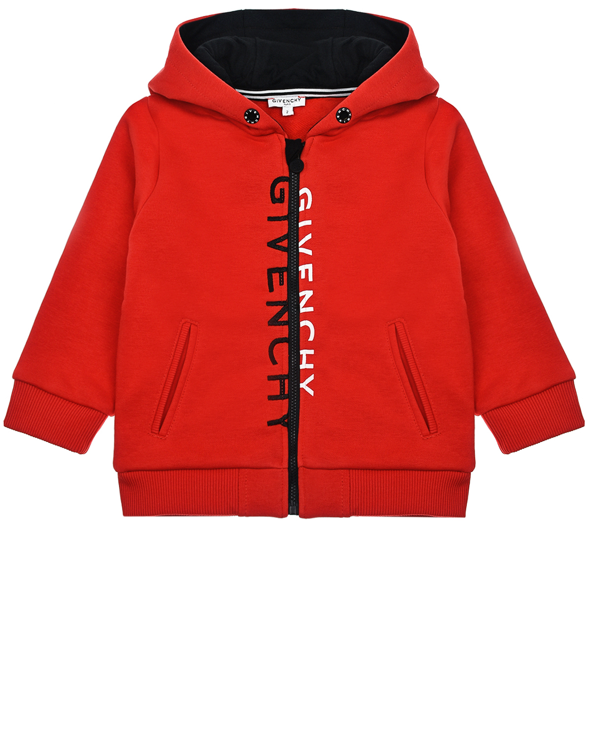 Красная спортивная куртка с капюшоном Givenchy детская, размер 86, цвет красный - фото 1