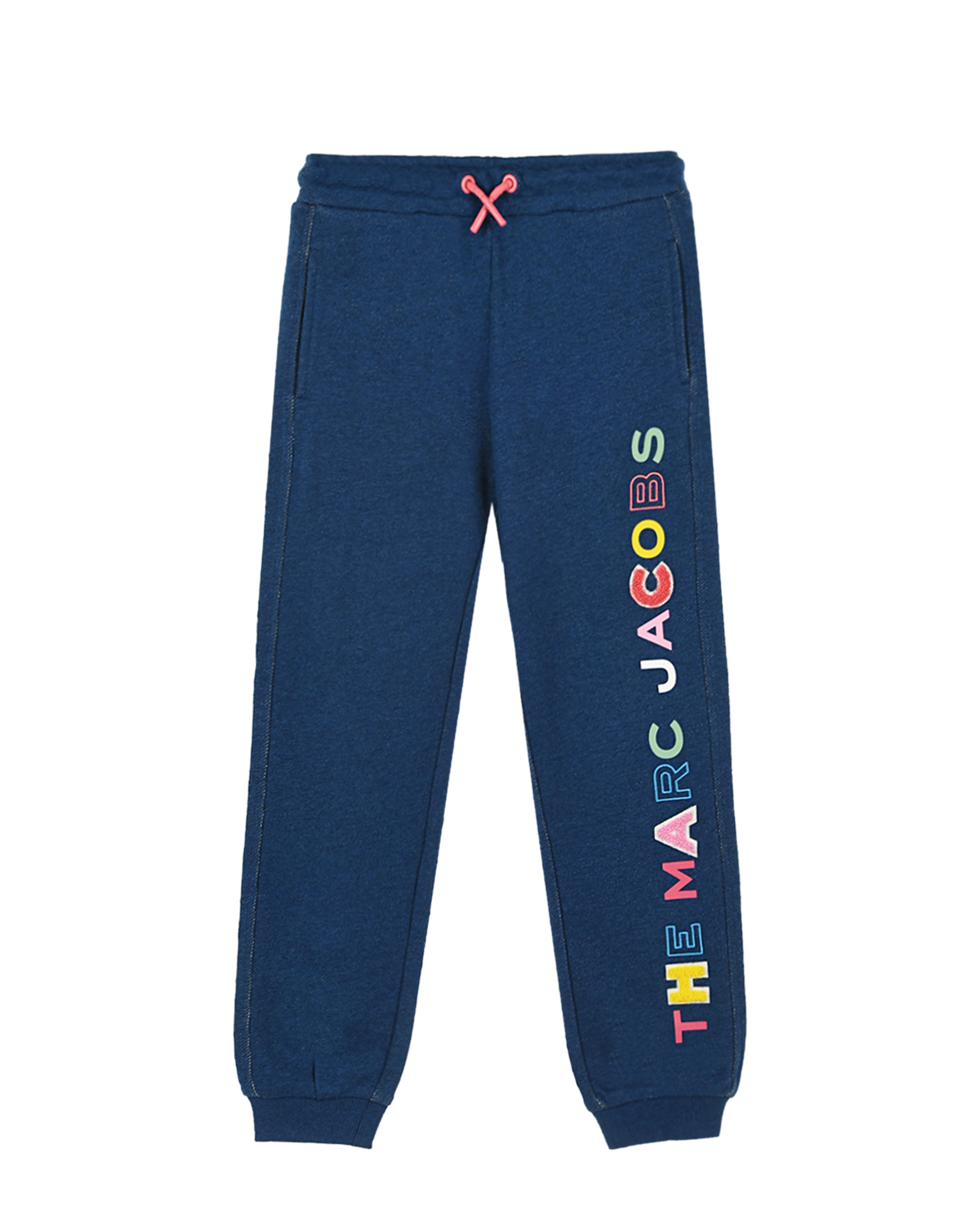Синие спортивные брюки с логотипом Marc Jacobs (The) детские, размер 128, цвет синий Синие спортивные брюки с логотипом Marc Jacobs (The) детские - фото 1