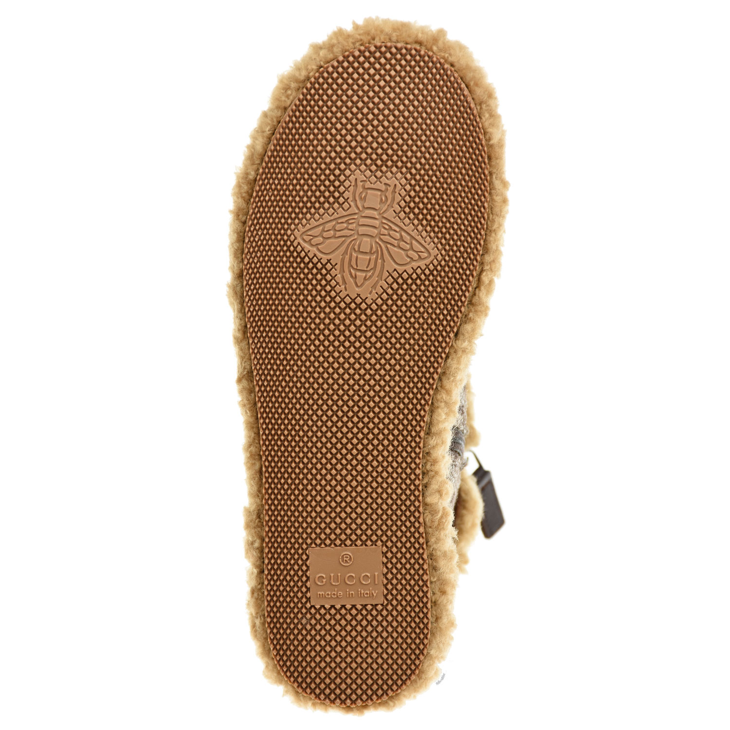 Ботинки с меховой оторчкой GUCCI детские, размер 31, цвет коричневый - фото 6