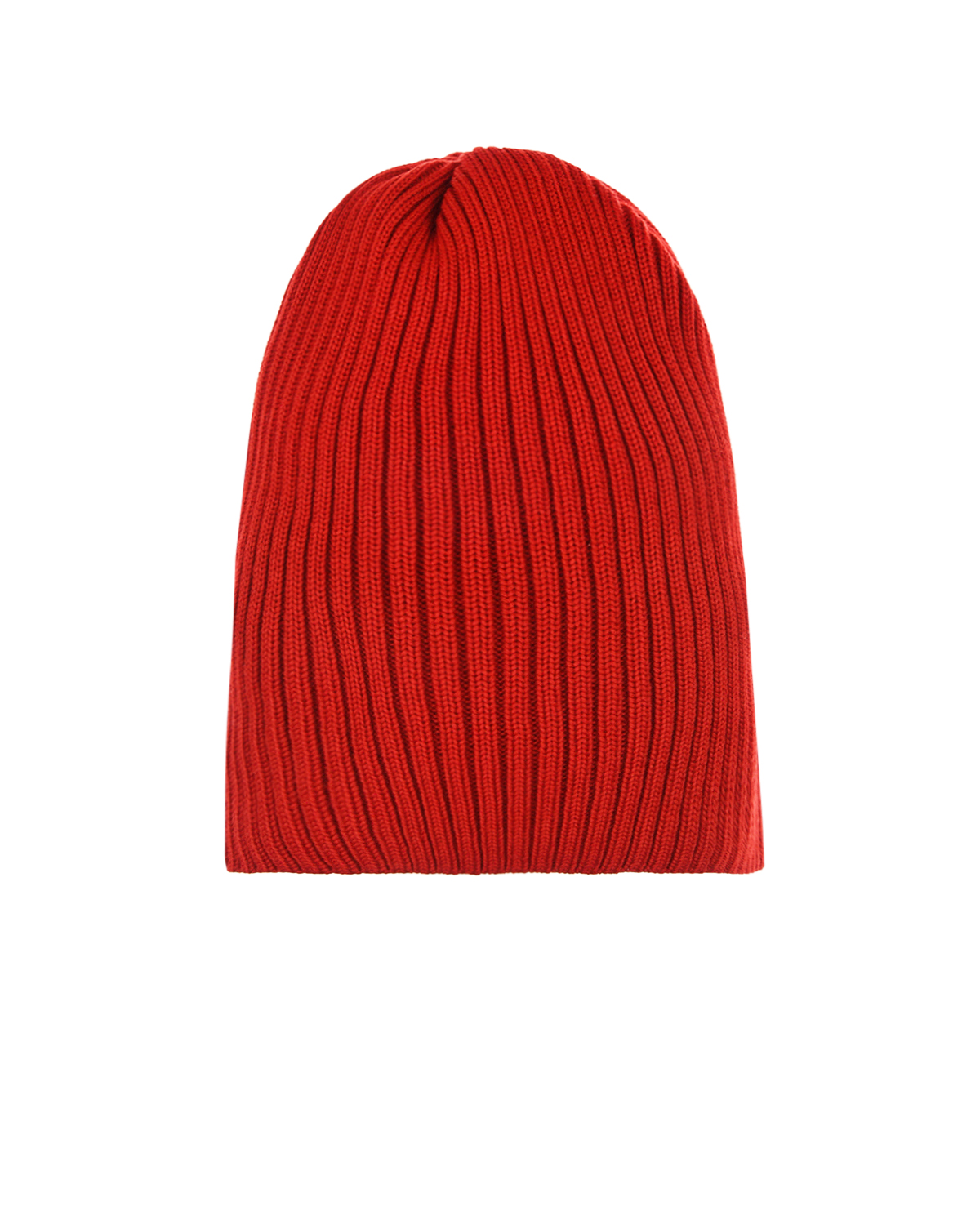 Красная шерстяная шапка с отворотом Jan&Sofie детская, размер 55, цвет красный