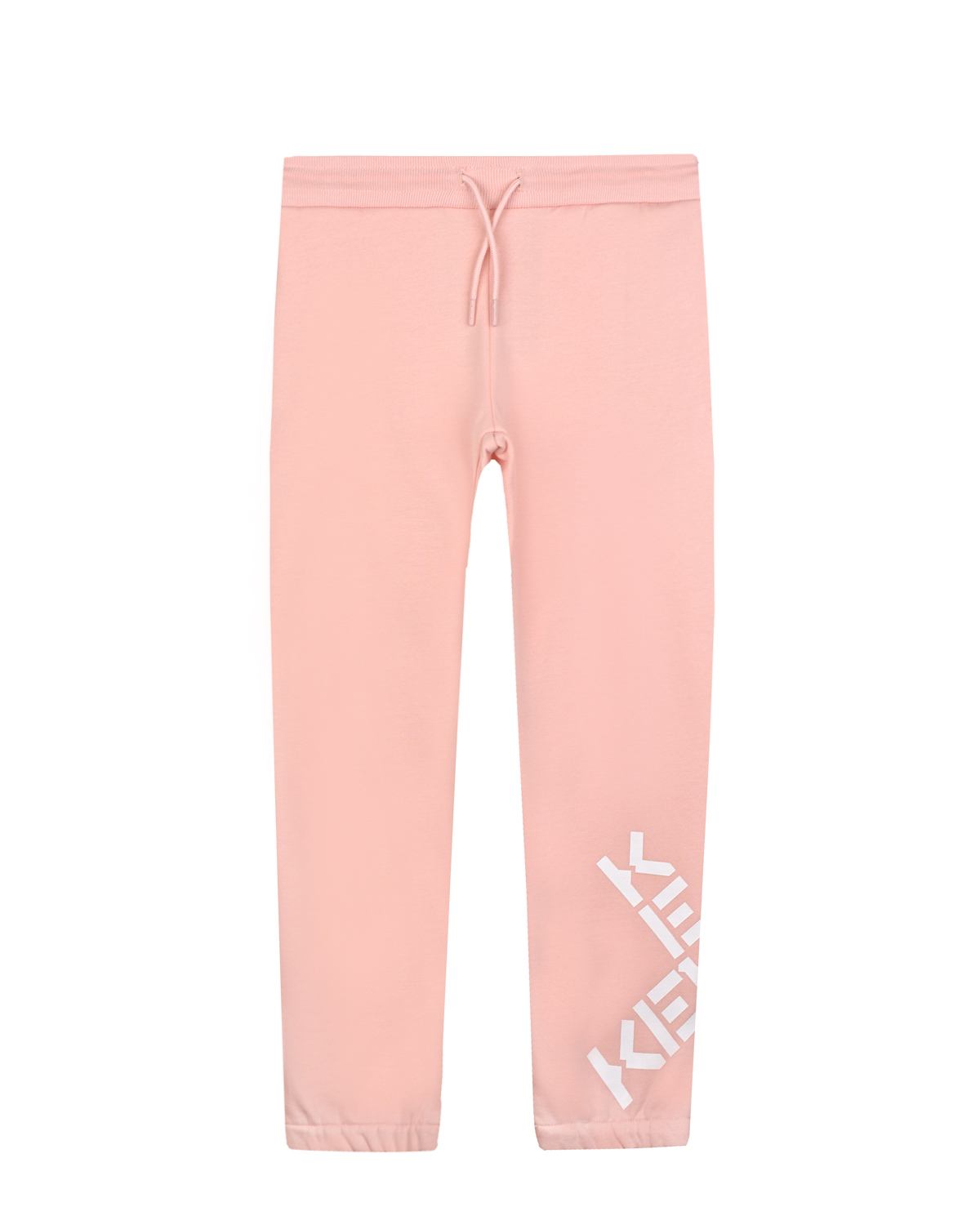 Розовые спортивные брюки с белым логотипом KENZO детские, размер 140, цвет розовый - фото 1