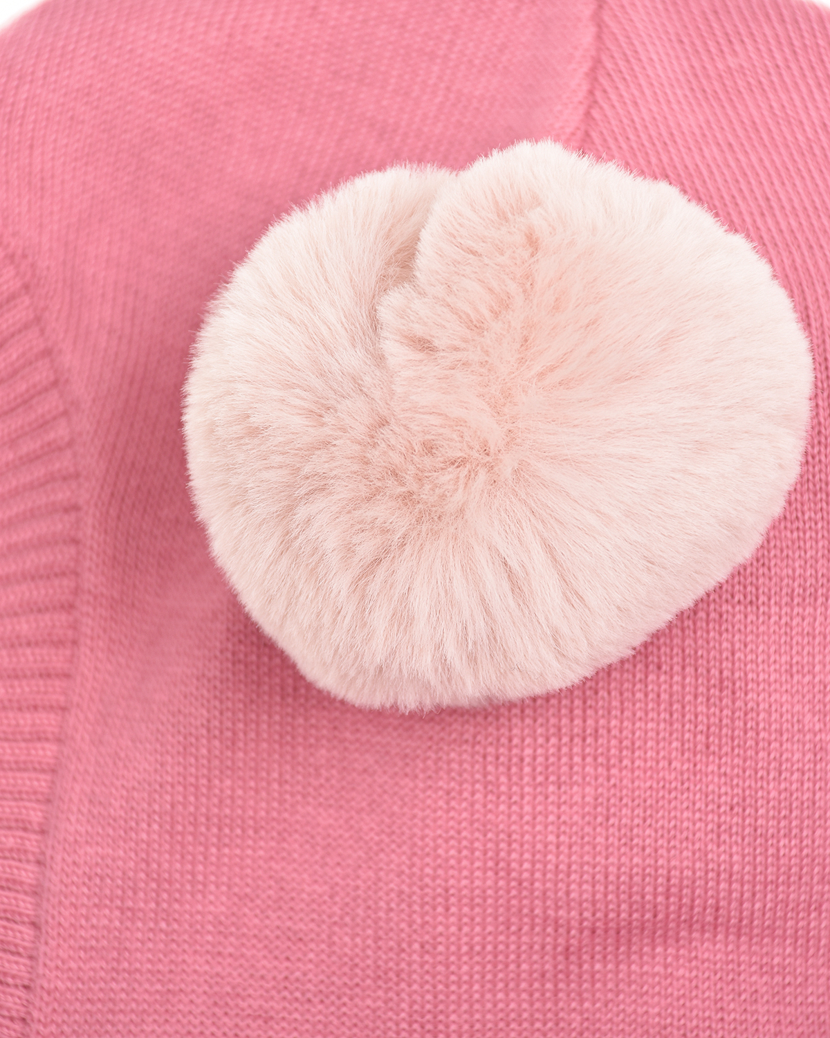 Розовая шапка-шлем с помпонами Molo детская, размер 92, цвет розовый - фото 4