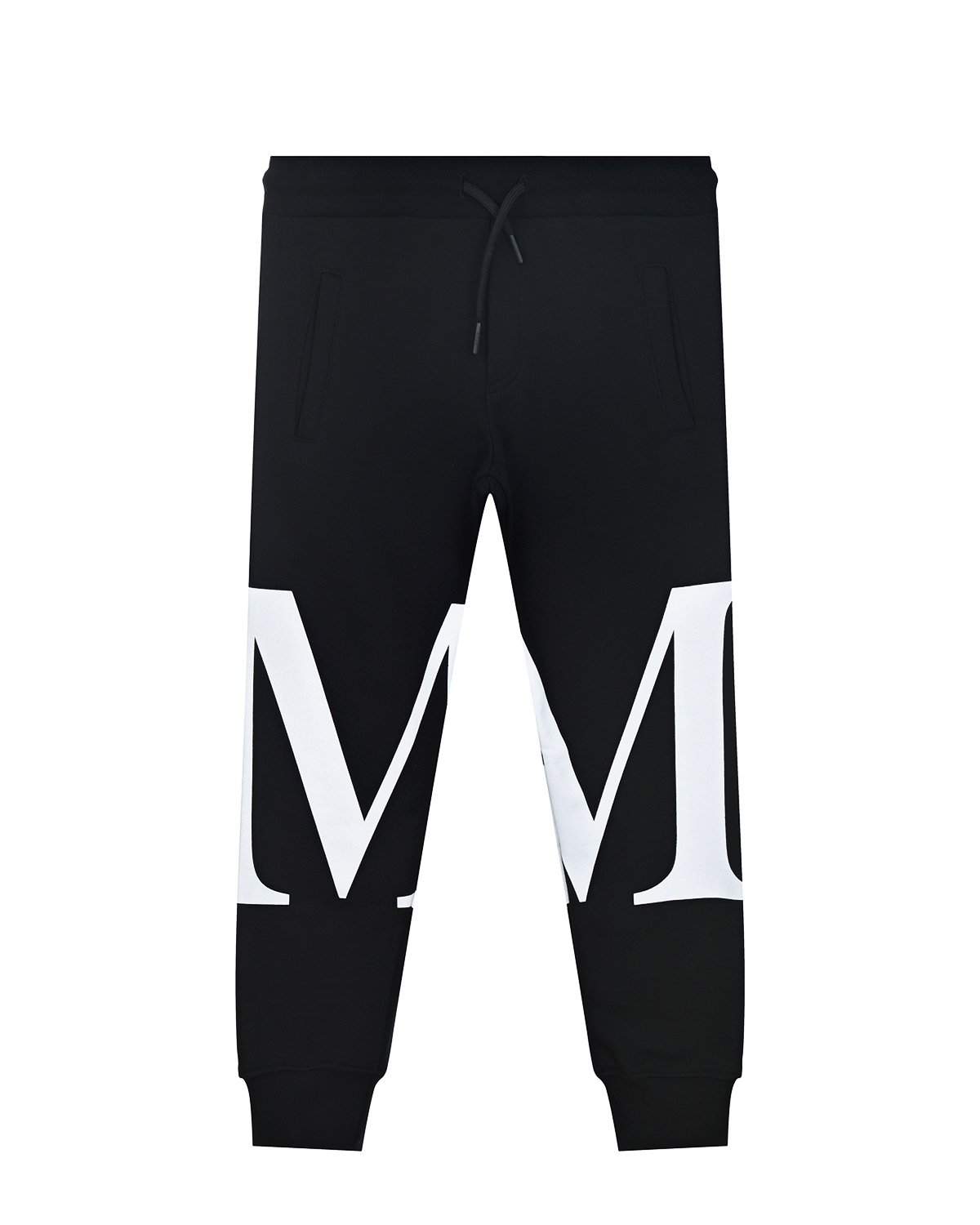 Черные спортивные брюки с логотипом MSGM детские, размер 140, цвет черный - фото 1