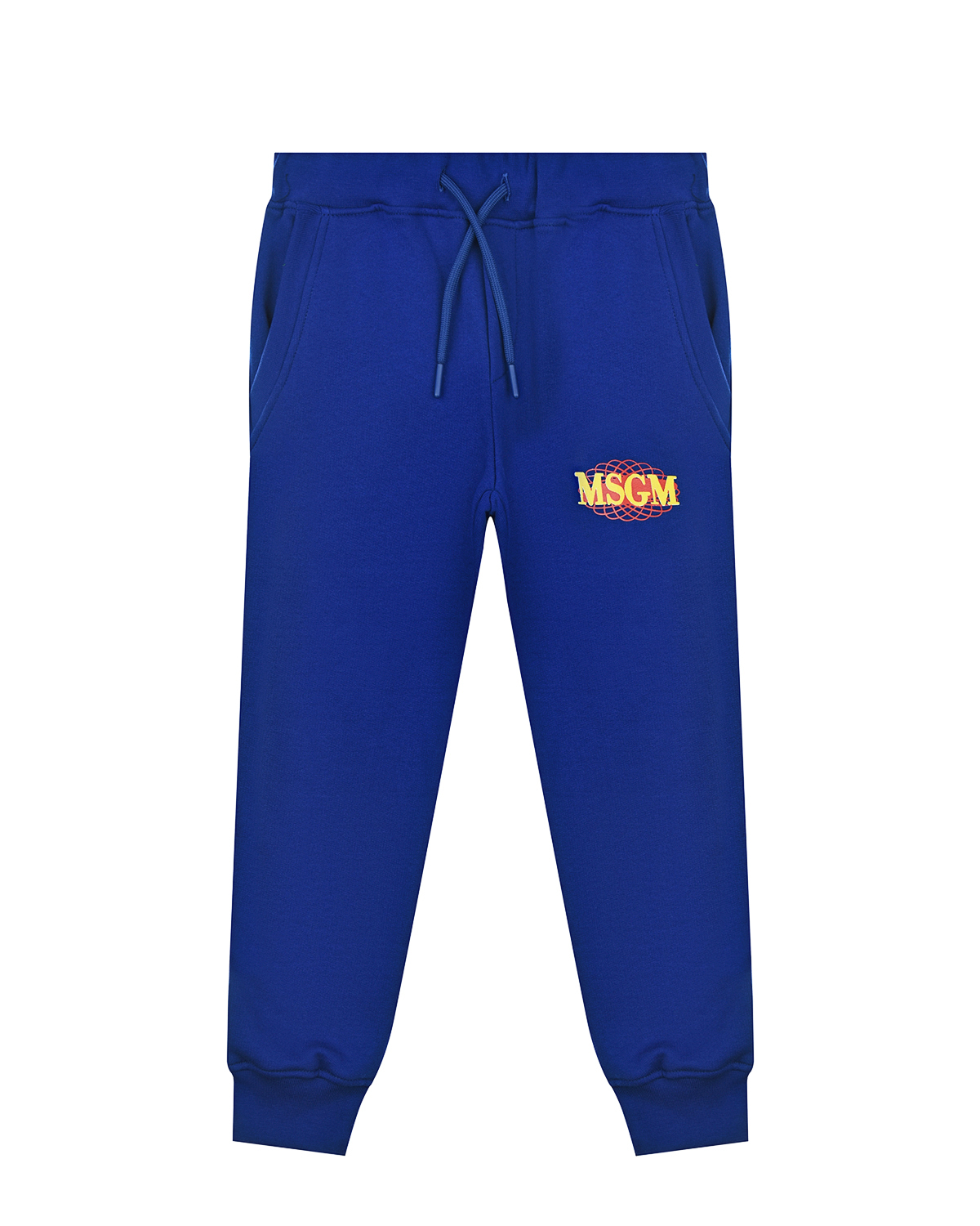 Синие спортивные брюки с логотипом MSGM детские, размер 152, цвет синий - фото 1