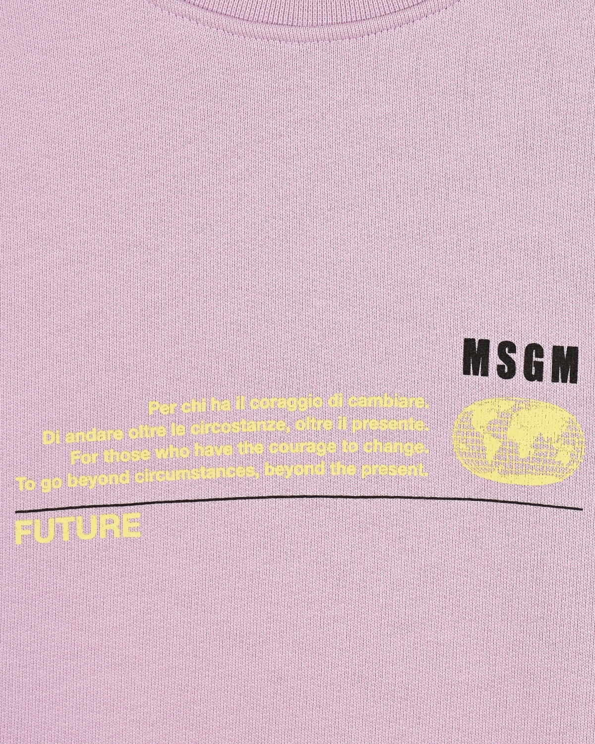 Лиловый свитшот с логотипом MSGM детский, размер 152 - фото 3