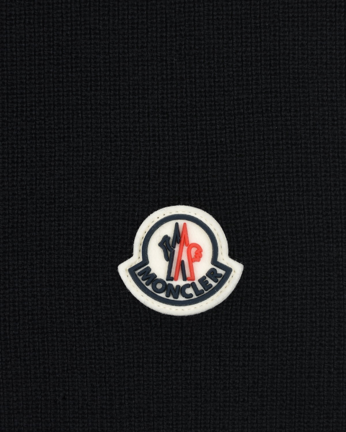 Черный шарф с логотипом (170х25 см) Moncler детский, размер L Черный шарф с логотипом (170х25 см) Moncler детский - фото 3
