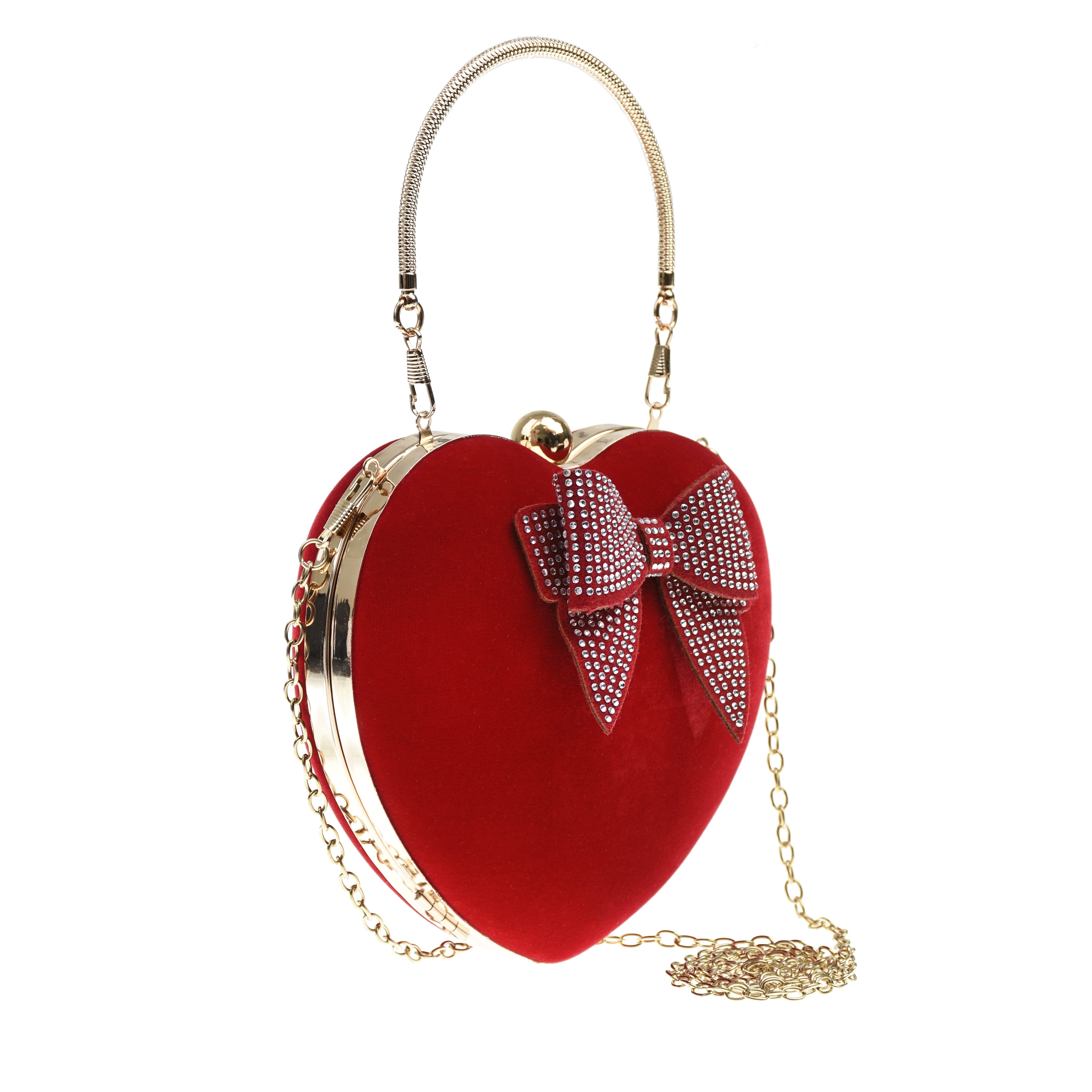Красная сумка в виде сердца, 17x19x6 см Monnalisa детская, размер unica, цвет красный - фото 2