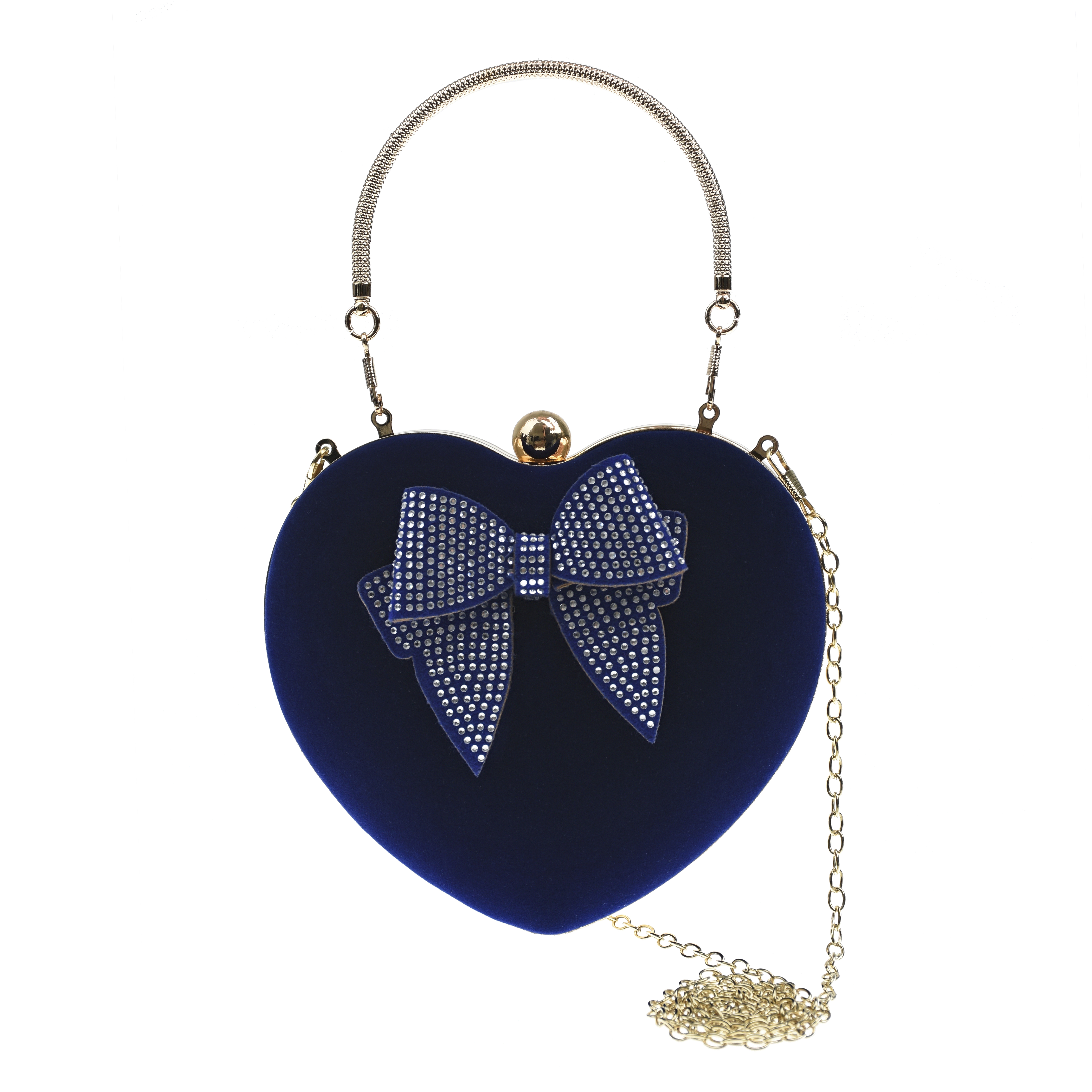 Синяя сумка в виде сердца, 17x19x6 см Monnalisa детская, размер unica, цвет синий - фото 1