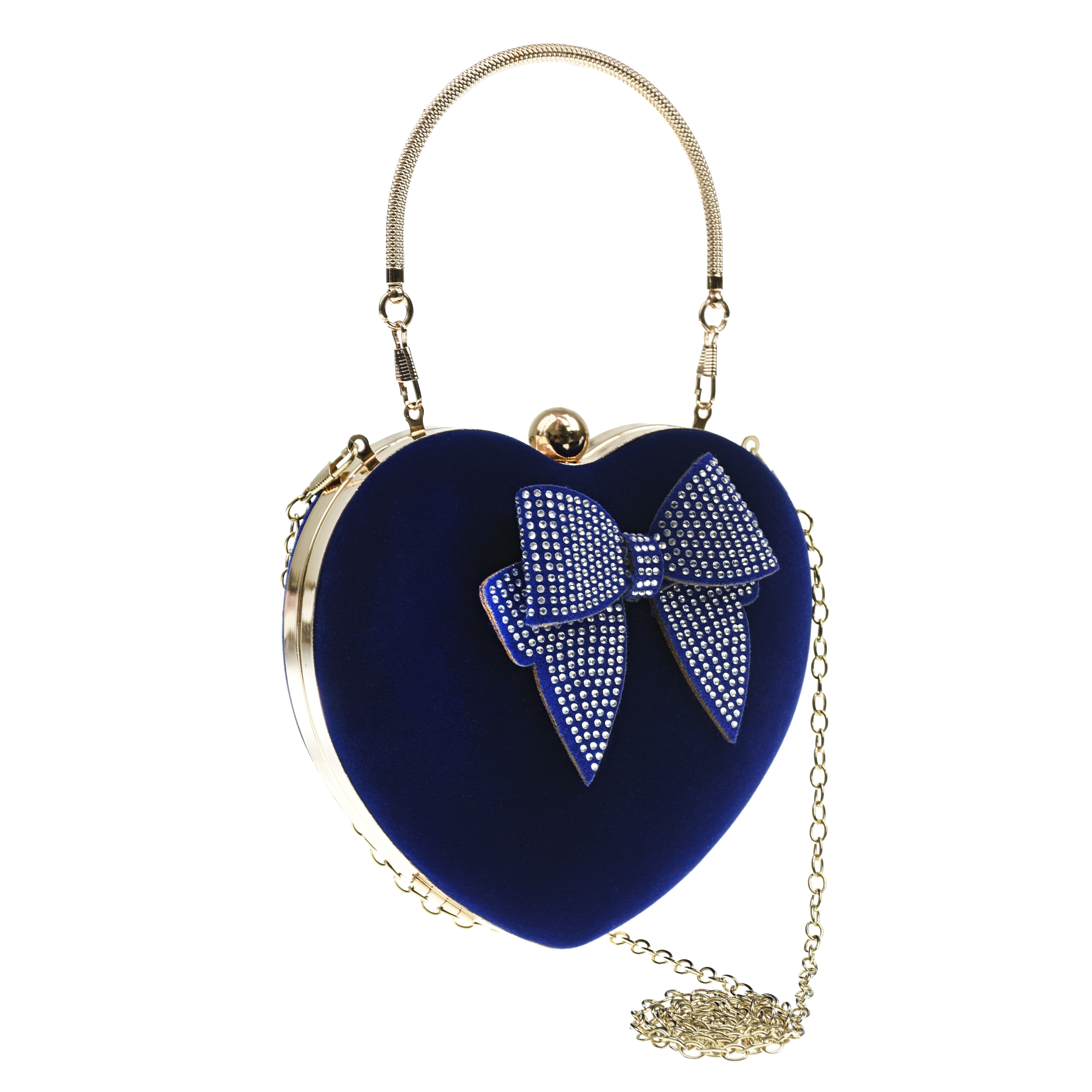 Синяя сумка в виде сердца, 17x19x6 см Monnalisa детская, размер unica, цвет синий - фото 2