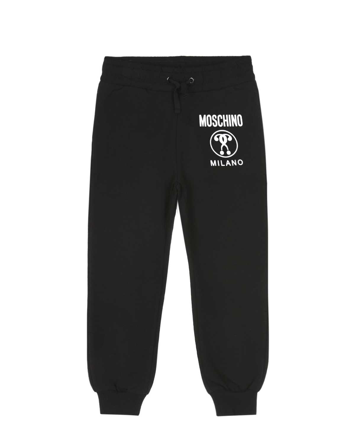 Спортивные брюки с контрастным логотипом Moschino детские, размер 140, цвет черный - фото 1