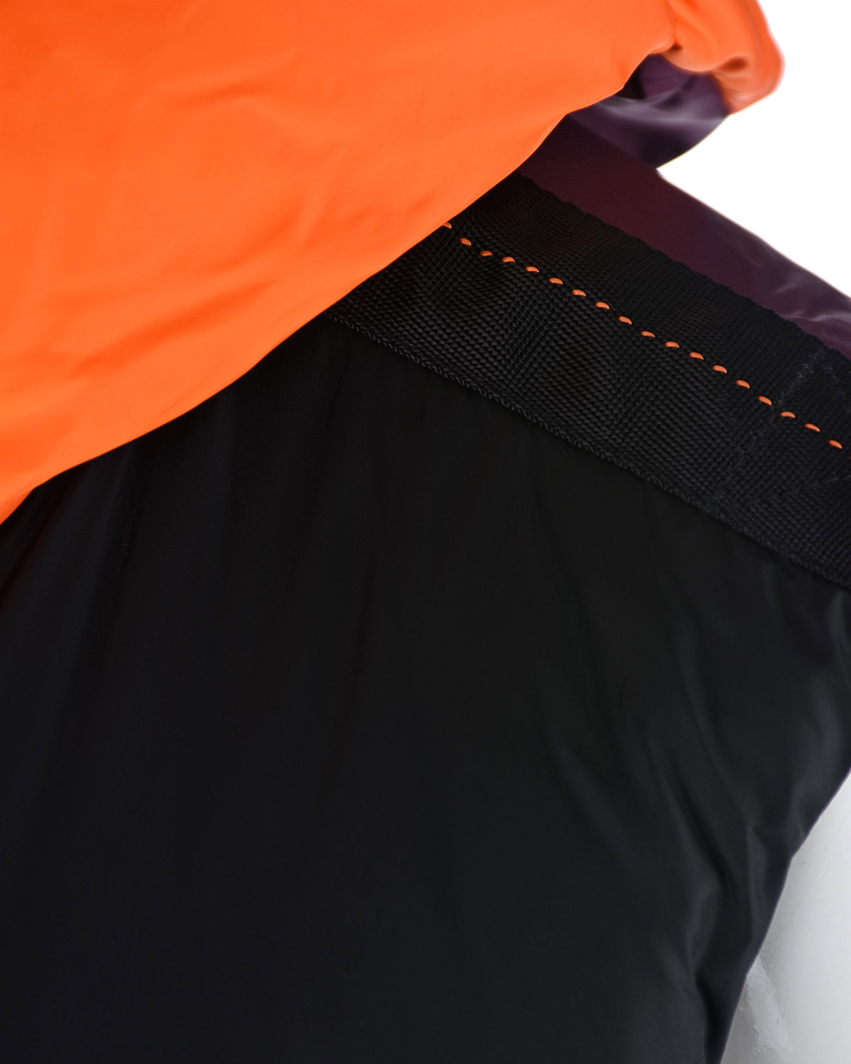 Удлиненный черный жилет с оранжевым капюшоном Parajumpers, размер 42 - фото 7