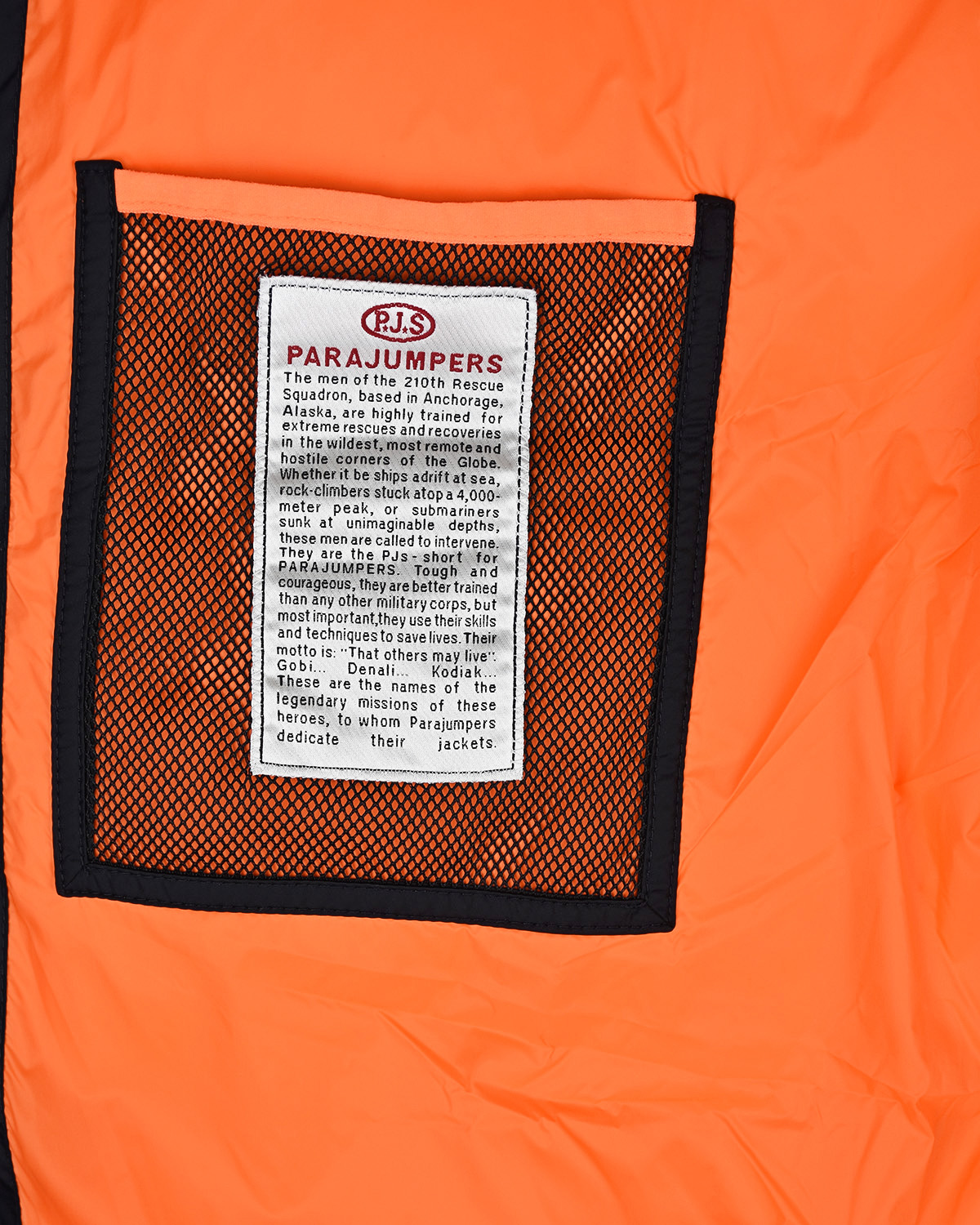 Удлиненный черный жилет с оранжевым капюшоном Parajumpers, размер 42 - фото 10
