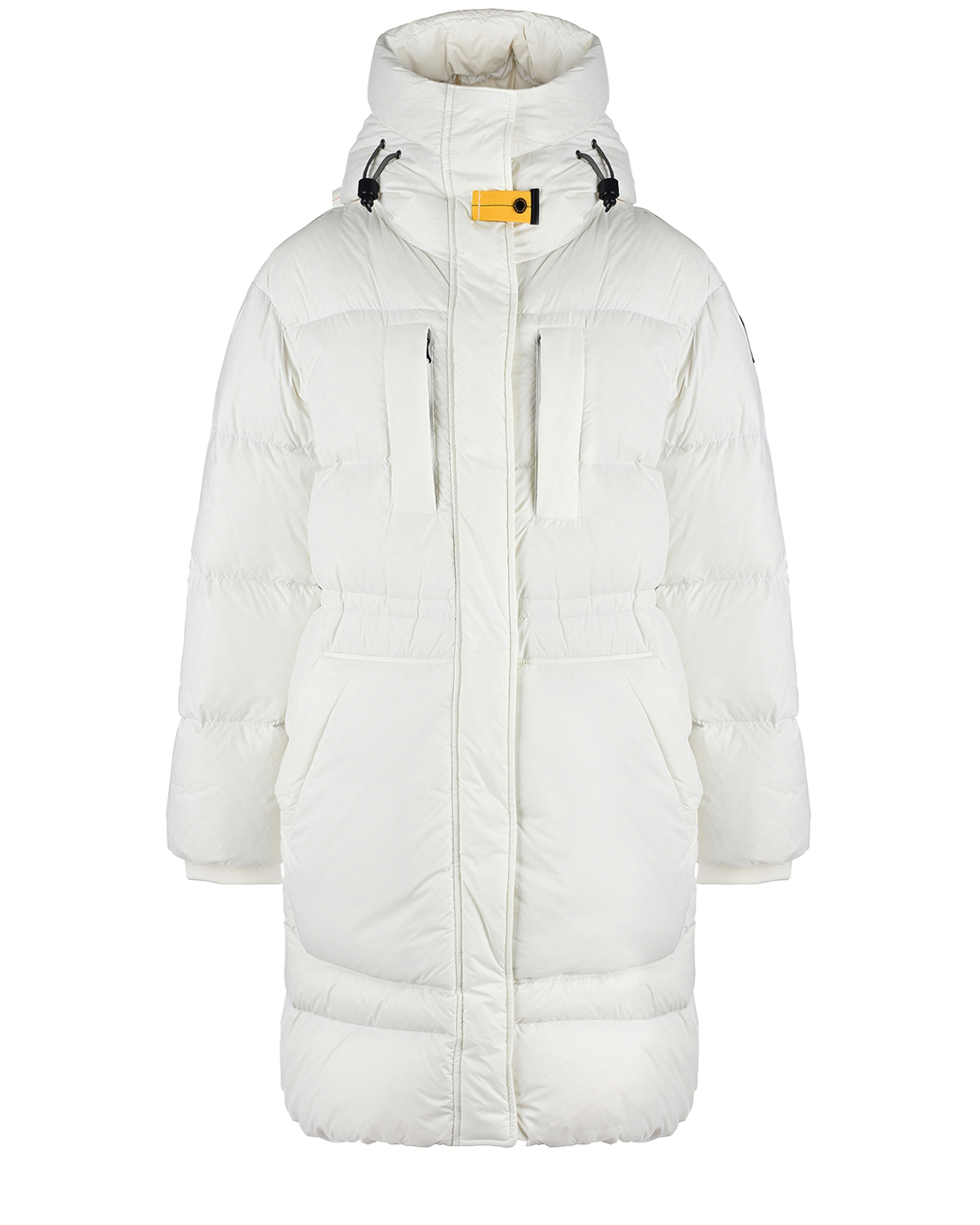 Белое пальто с капюшоном Parajumpers, размер 44, цвет белый
