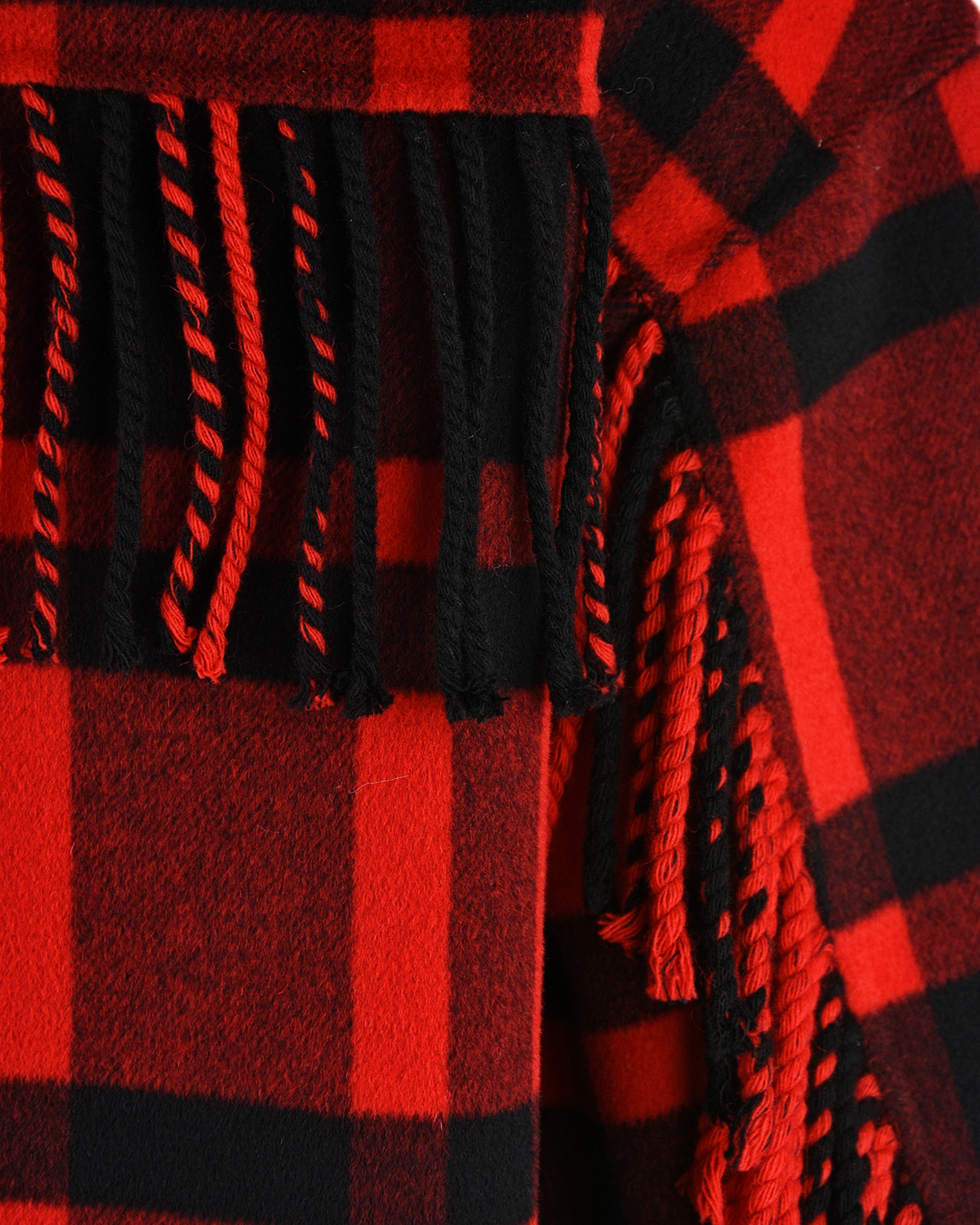 Клетчатая куртка с бахромой Parosh, размер 42, цвет красный - фото 9