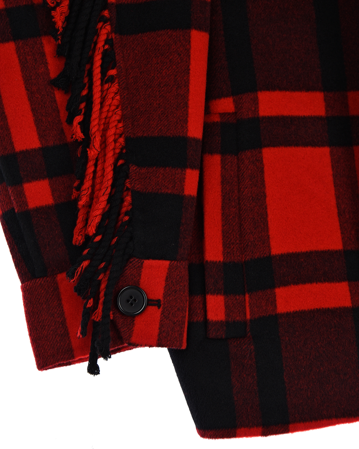 Клетчатая куртка с бахромой Parosh, размер 42, цвет красный - фото 11