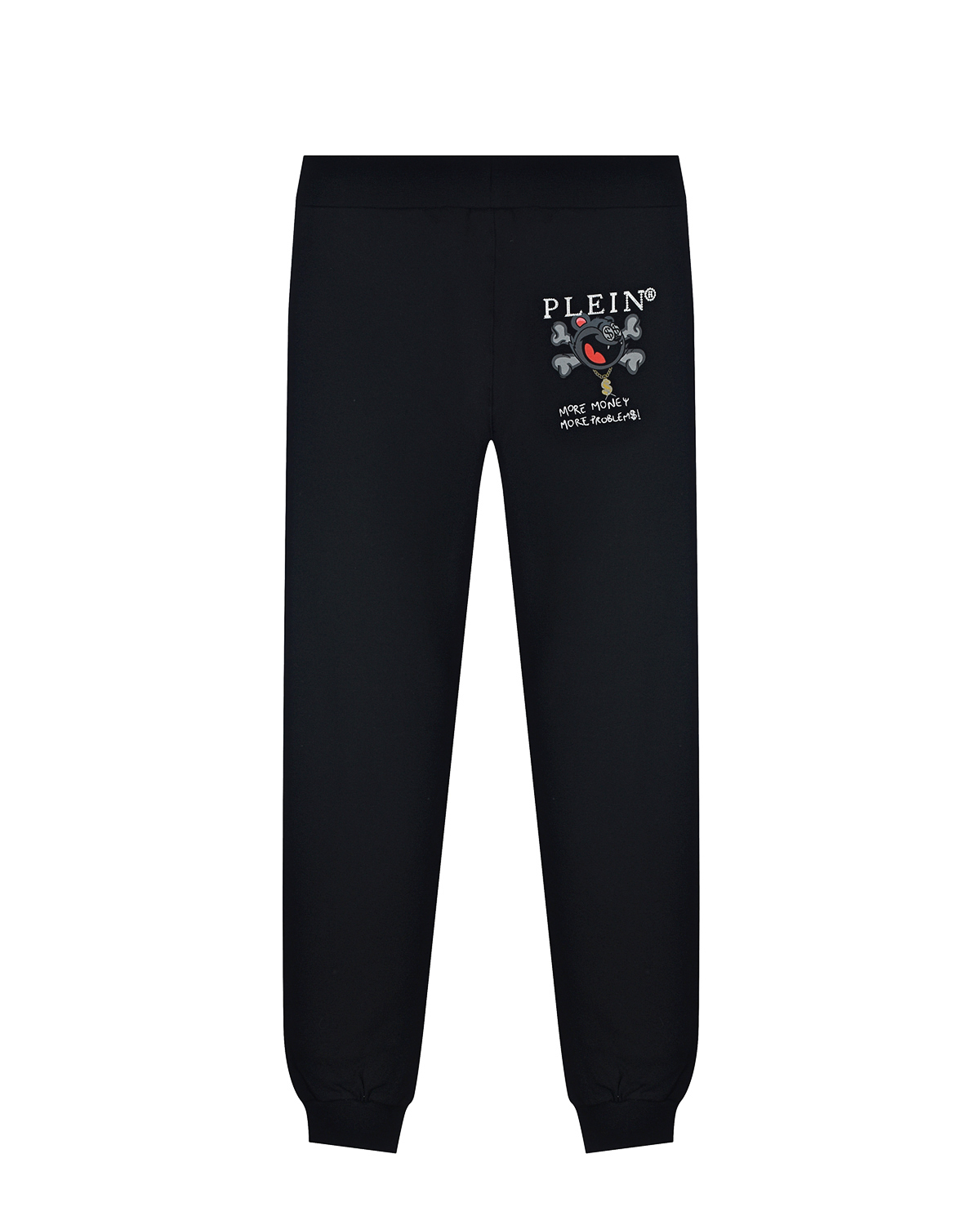 Черные спортивные брюки с логотипом Philipp Plein детские, размер 164, цвет черный - фото 2