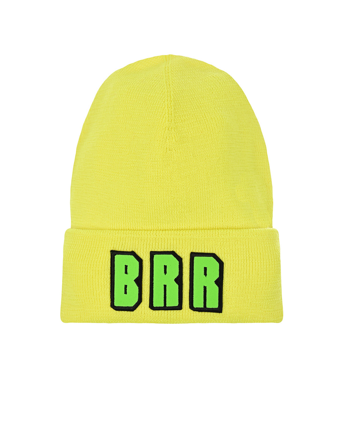 Желтая шапка с декором "BRR" Regina детская, размер 57, цвет желтый