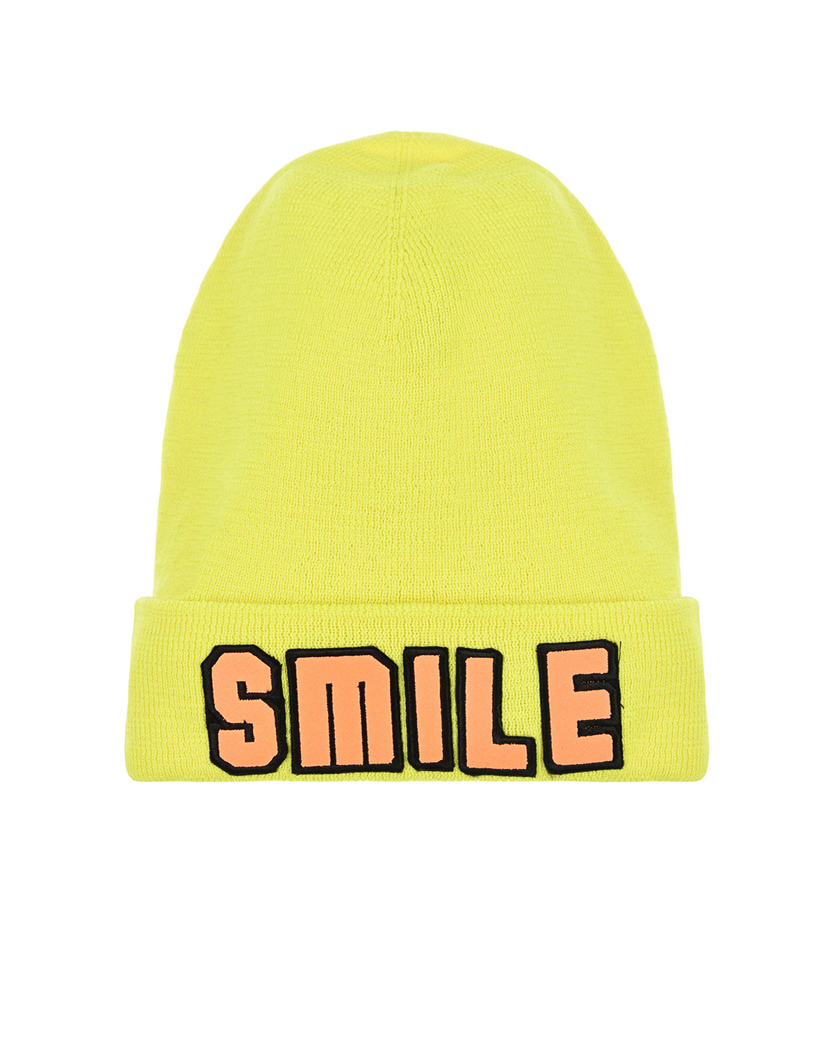 Желтая шапка с декором "SMILE" Regina детская, размер 55, цвет желтый