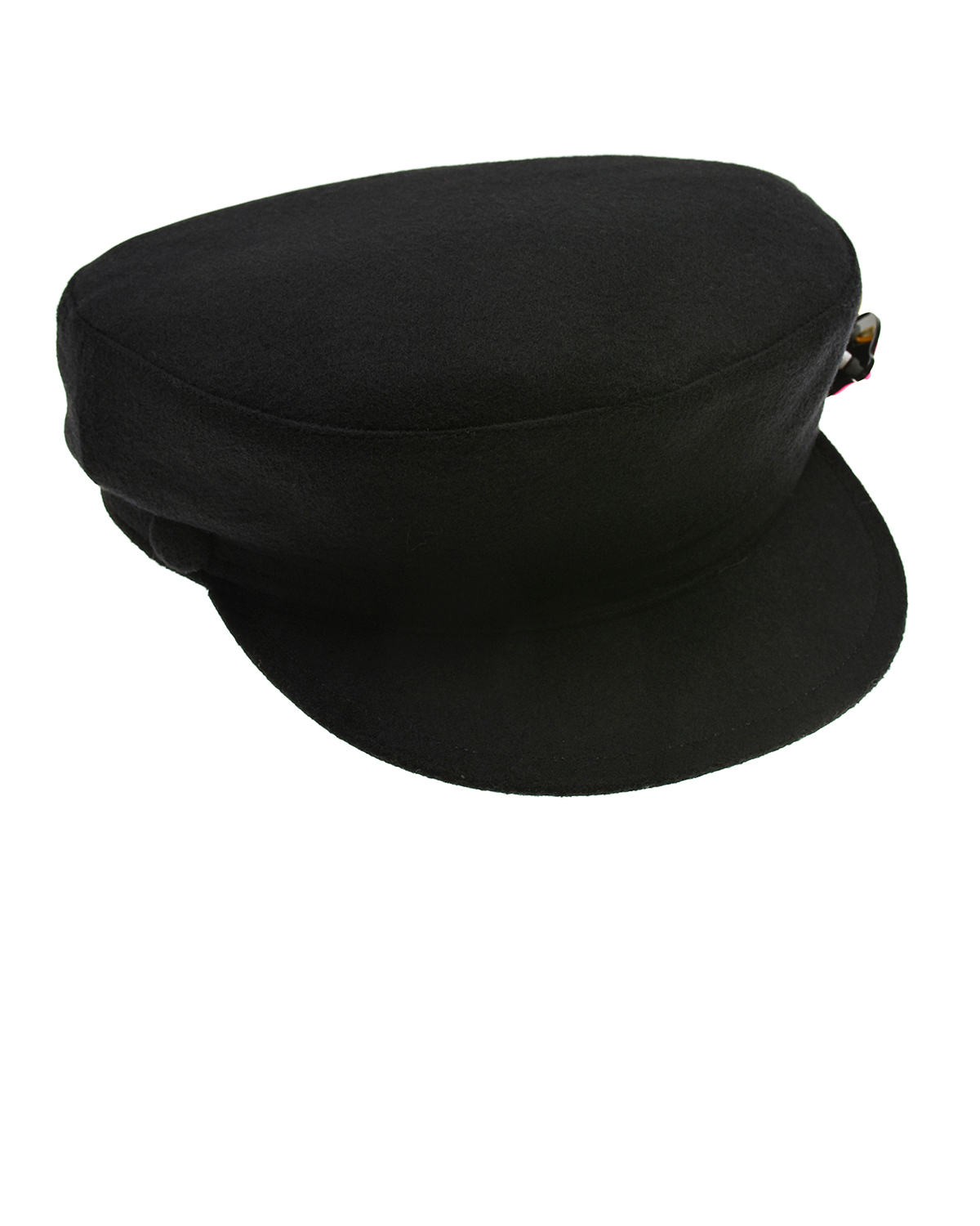 Шерстяная кепка с брошками Regina детская, размер 58, цвет черный