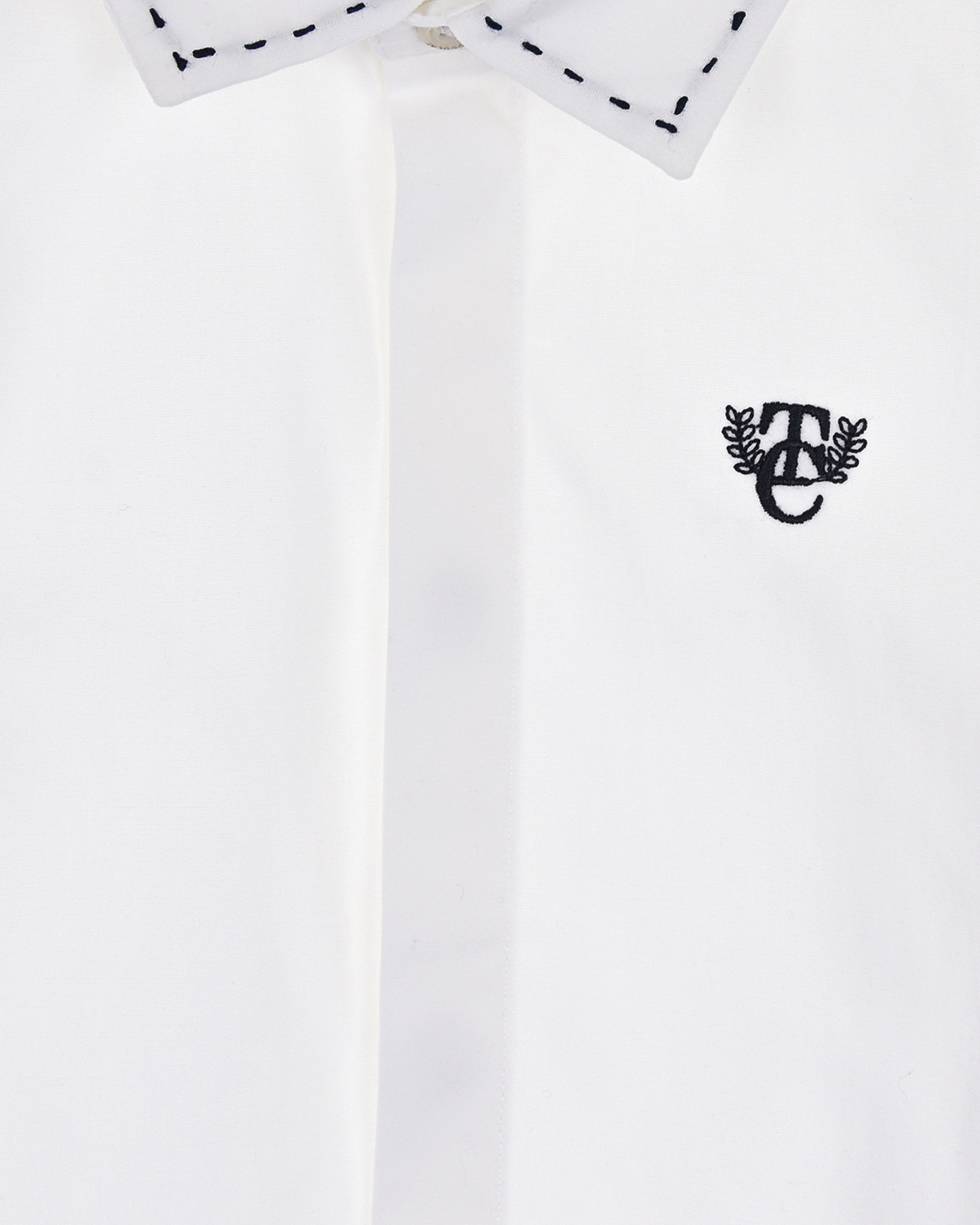 Белая рубашка с отделкой на воротнике Tartine et Chocolat детская, размер 80, цвет белый - фото 3