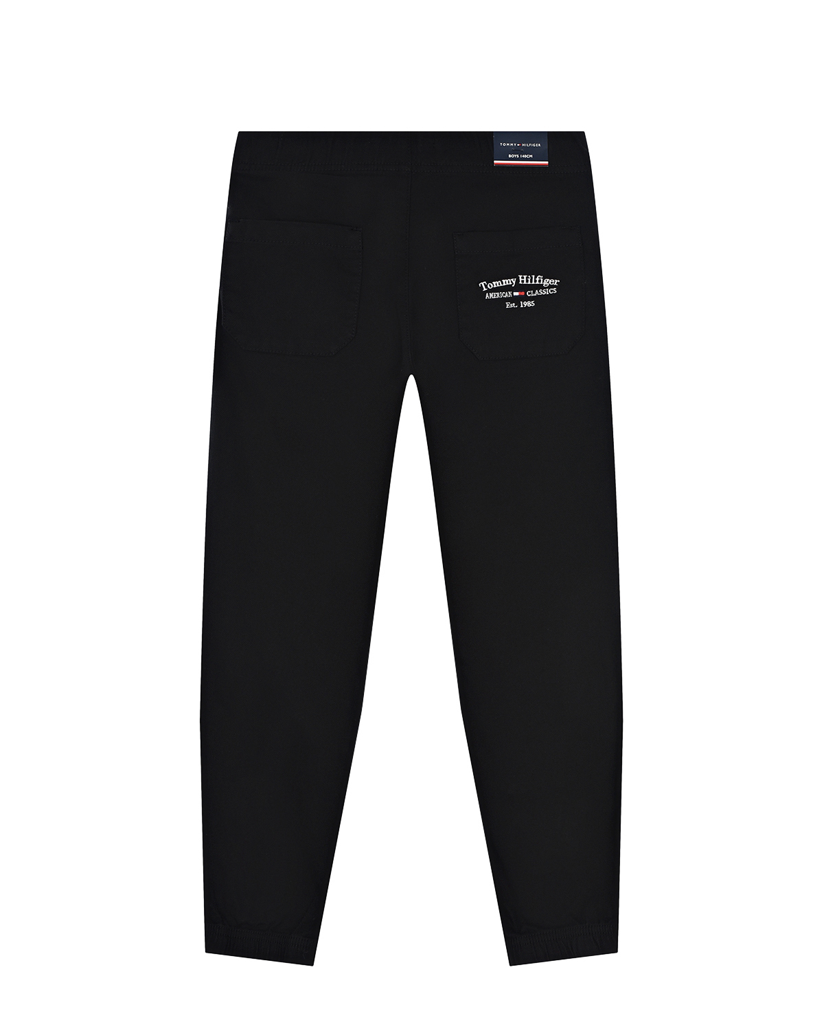 Черные спортивные брюки Tommy Hilfiger детские, размер 152, цвет черный - фото 2