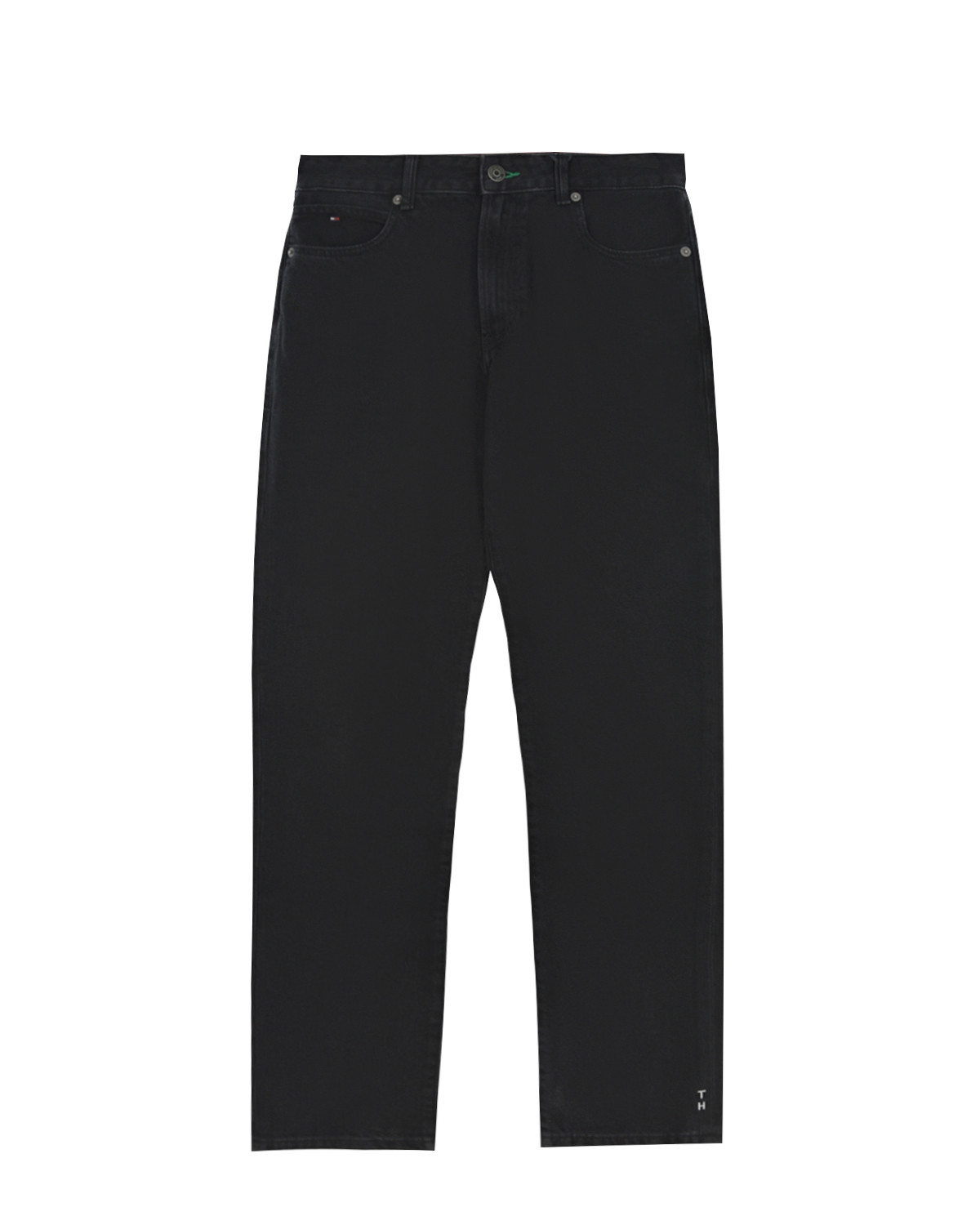 Черные джинсы прямого кроя Tommy Hilfiger детские, размер 140, цвет черный