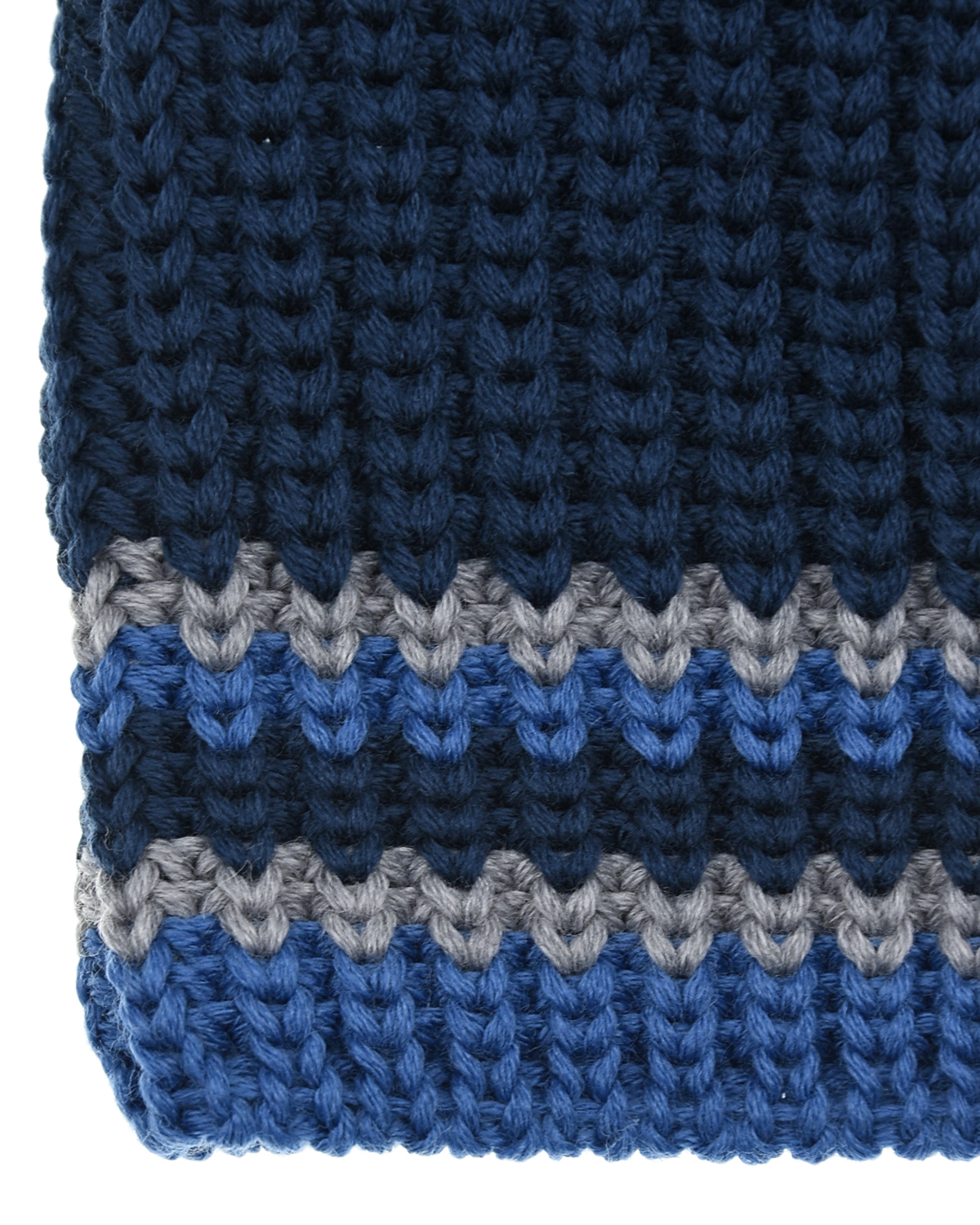 Синяя шапка с полосками Catya детская, размер 55, цвет синий - фото 3