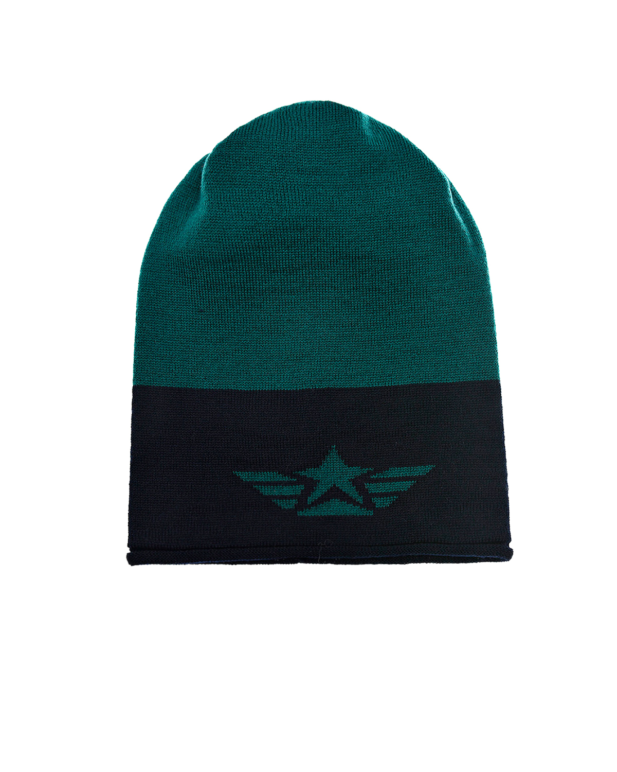 Черно-зеленая шапка Catya детское, размер 55, цвет зеленый - фото 1