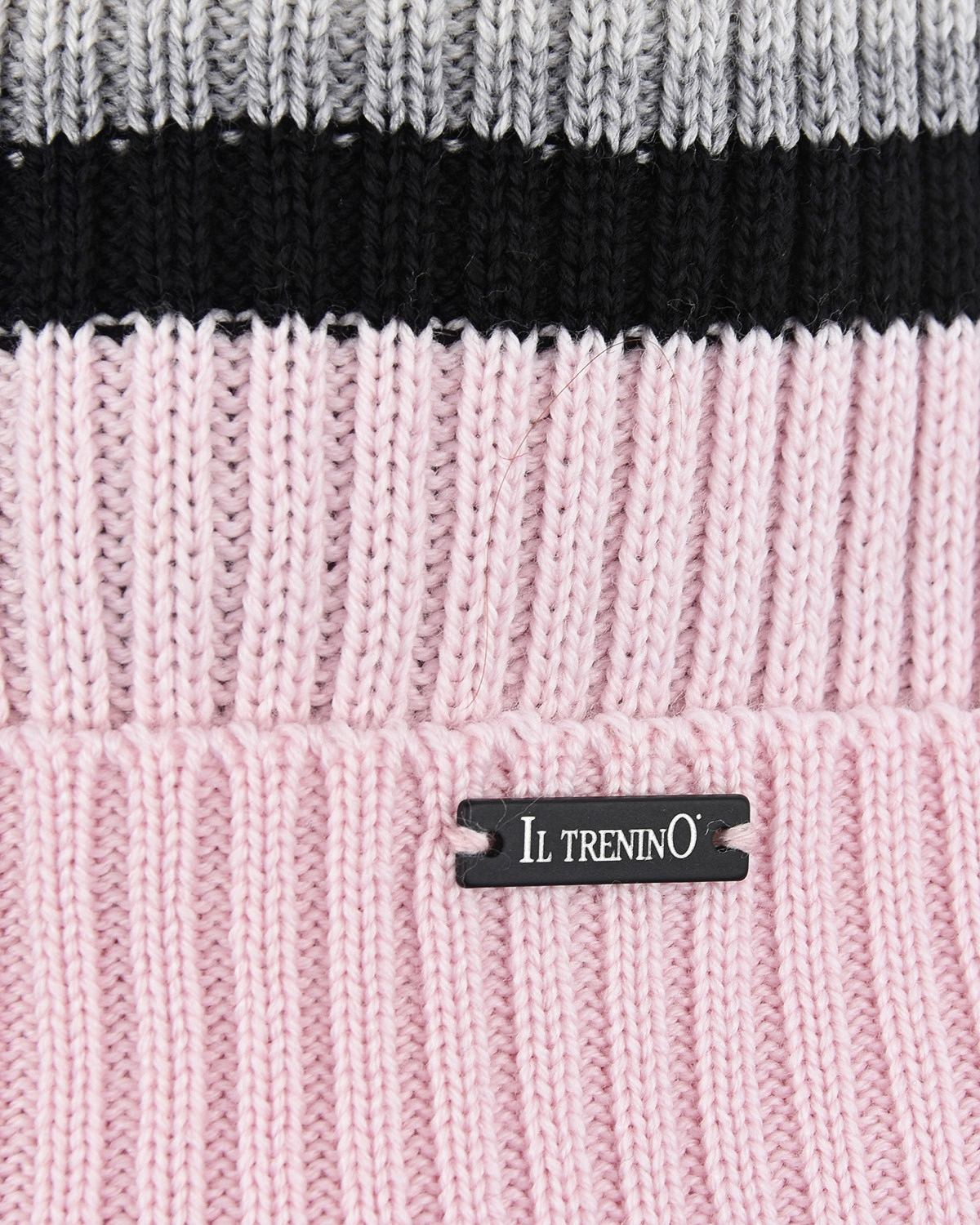 Розовая шапка в полоску Il Trenino детская, размер 55, цвет розовый - фото 3