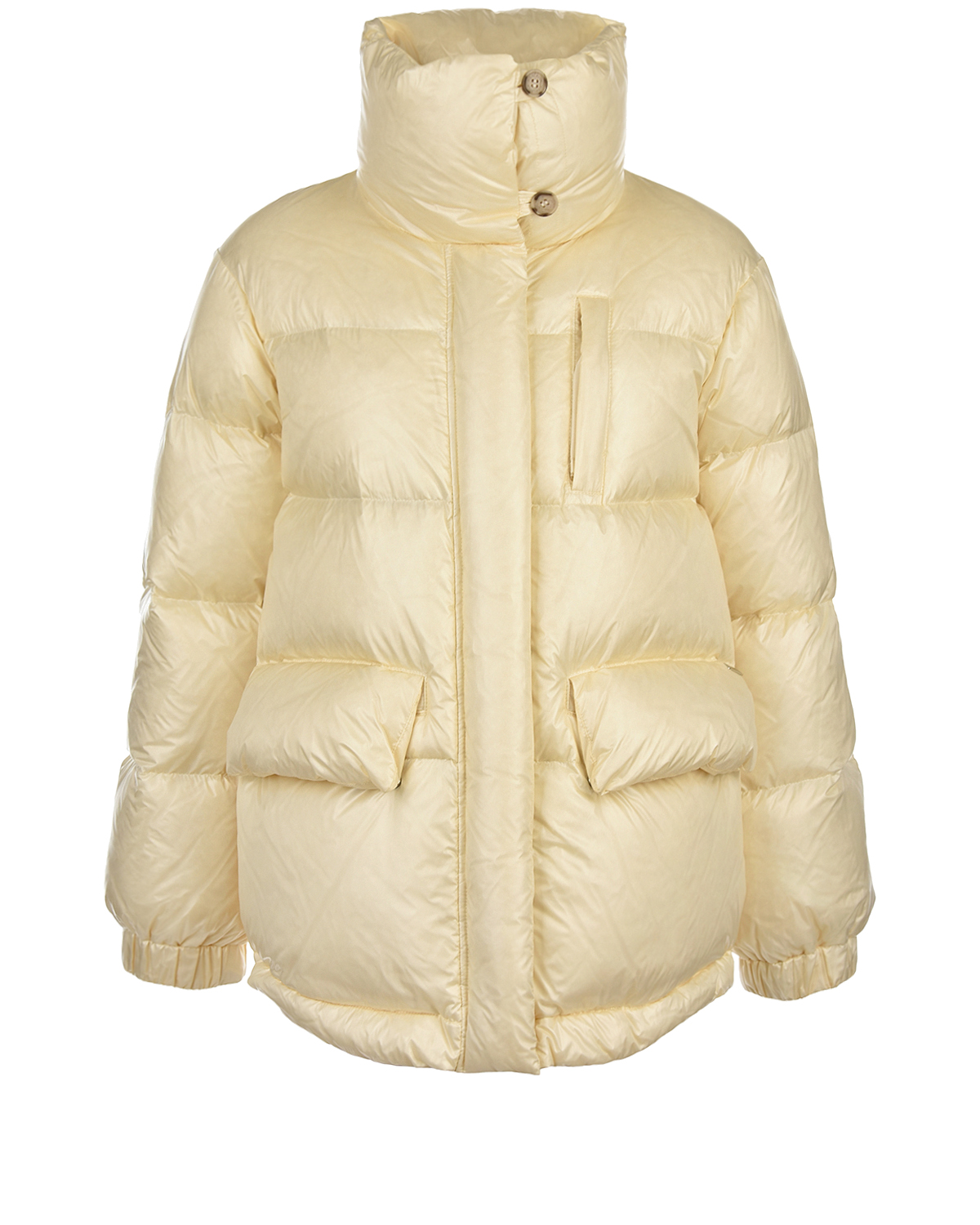 Куртка молочного цвета с воротником-стойкой Woolrich, размер 42