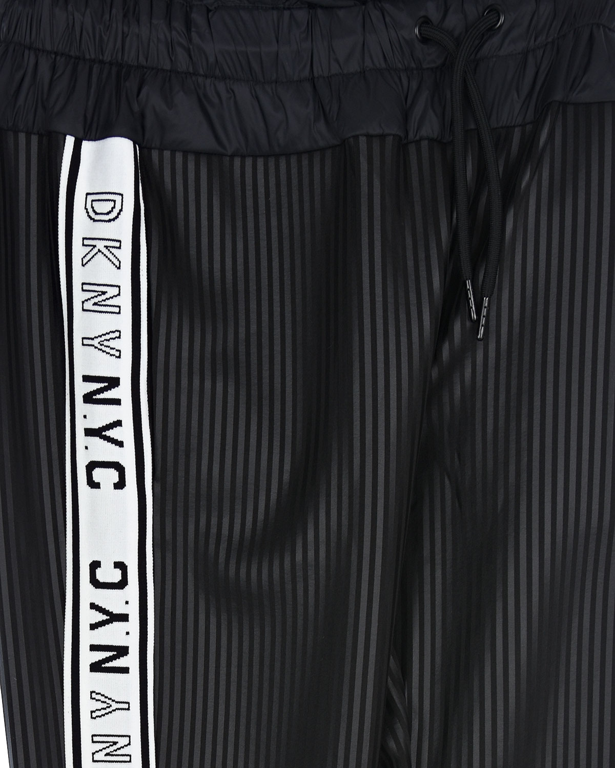 Брюки в узкую полоску DKNY детские, размер 140, цвет черный - фото 4