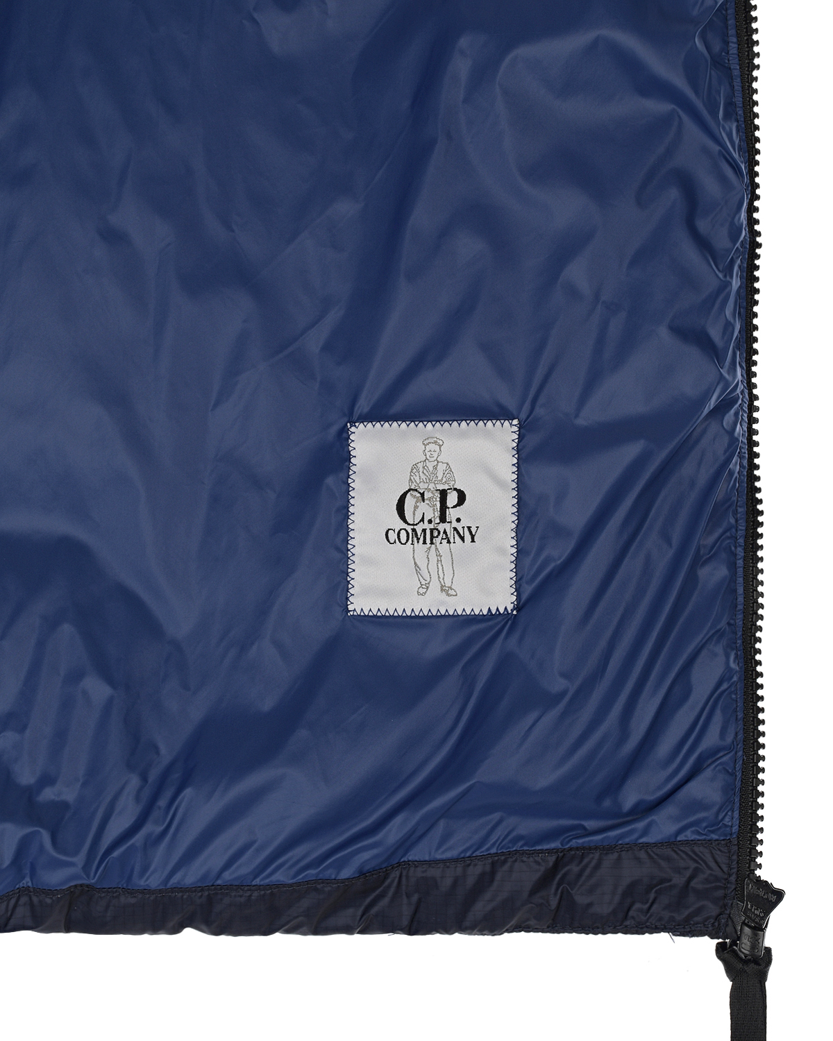 Синяя куртка с капюшоном CP Company детская, размер 152, цвет синий - фото 4
