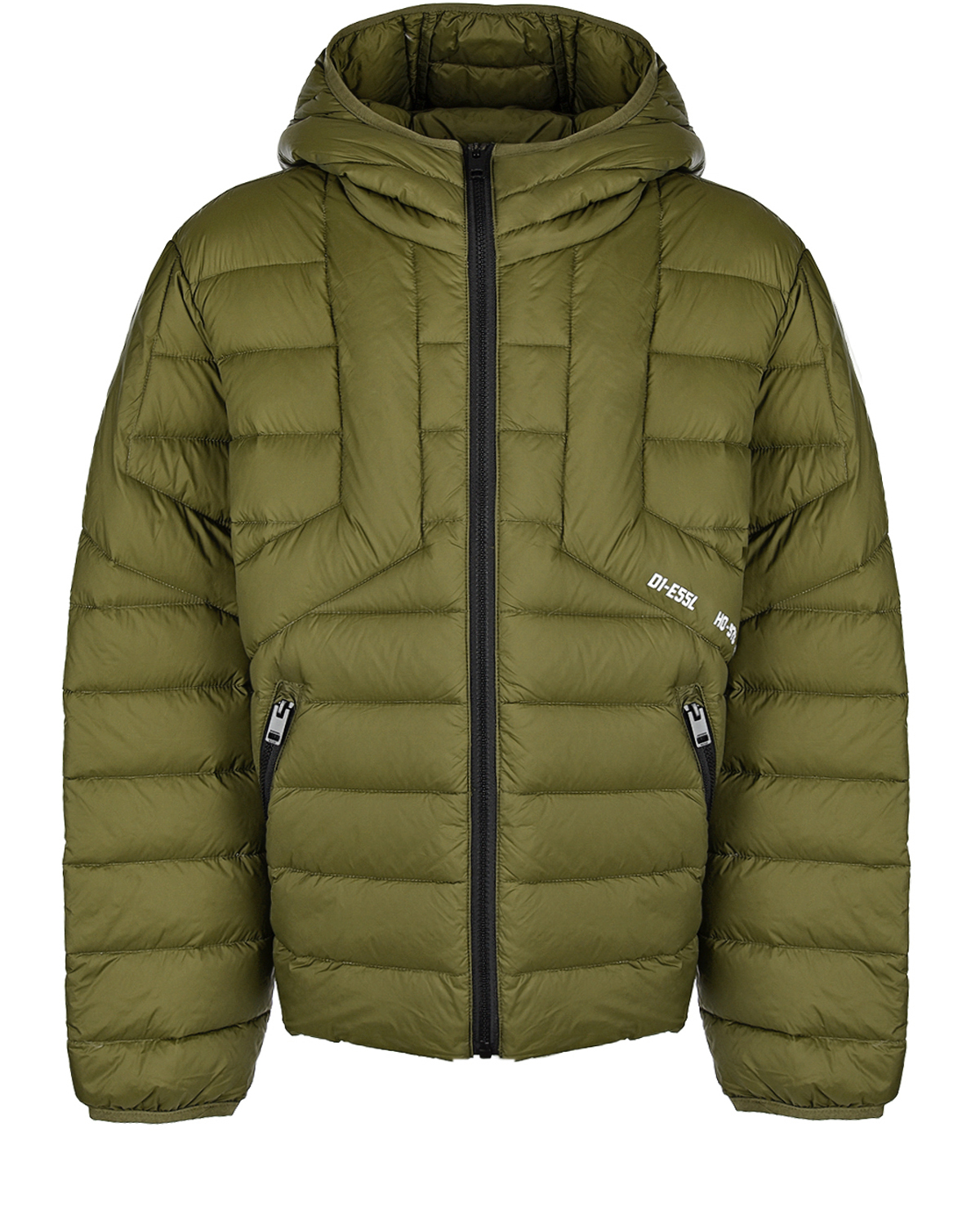 Куртка-пуховик цвета хаки Diesel детская, размер 128 - фото 1