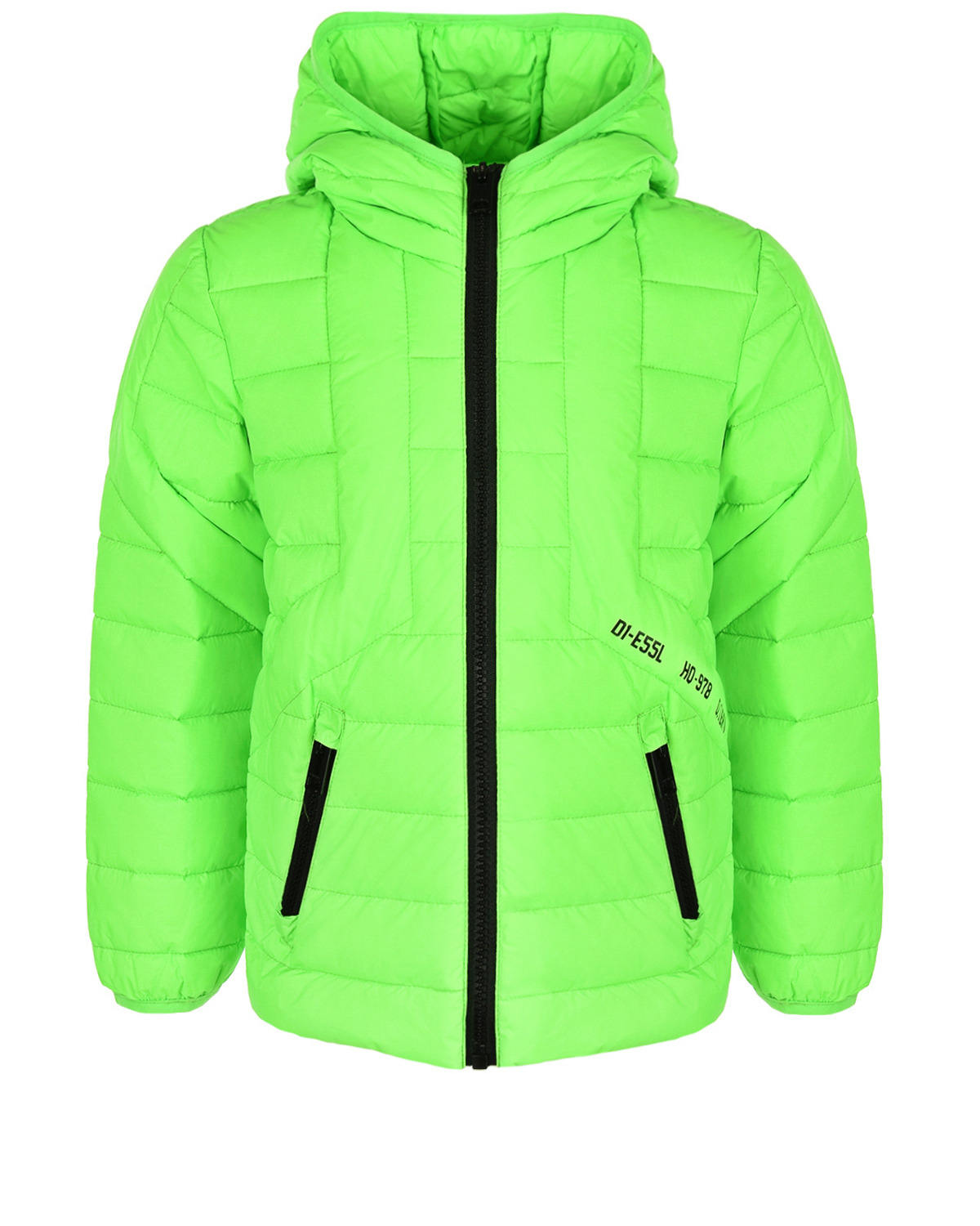 Зеленая куртка-пуховик Diesel детская, размер 104, цвет зеленый - фото 1
