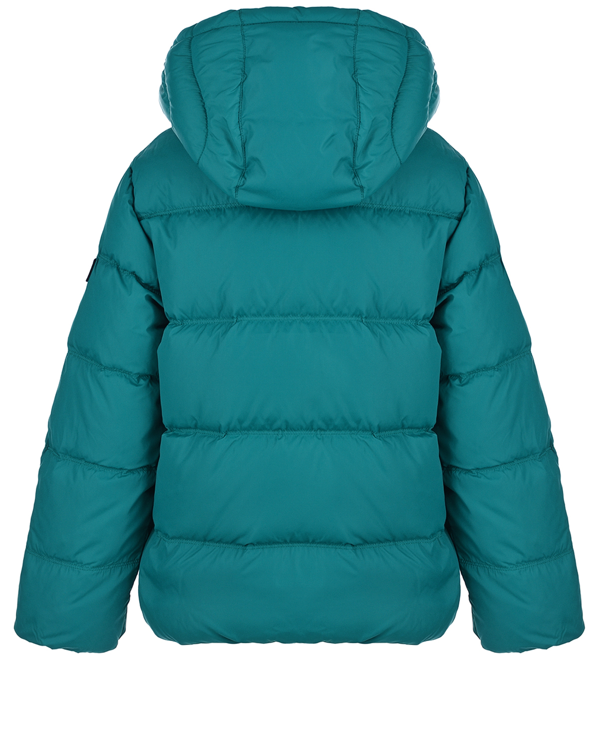 Бирюзовая куртка-пуховик Tommy Hilfiger детская, размер 140, цвет нет цвета - фото 2