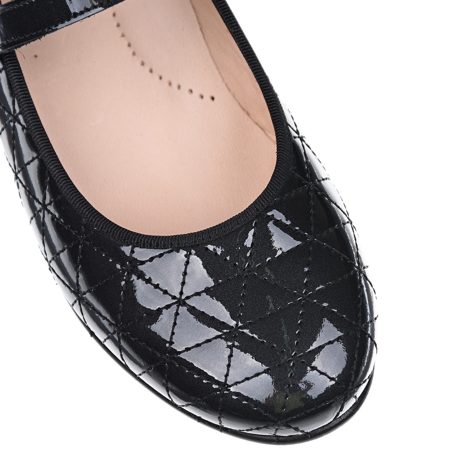 Черные стеганые  туфли с перемычкой Beberlis детские, размер 28, цвет черный - фото 2