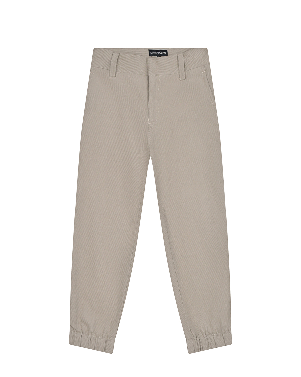 Бежевые брюки из вельвета Emporio Armani детские, размер 110, цвет бежевый